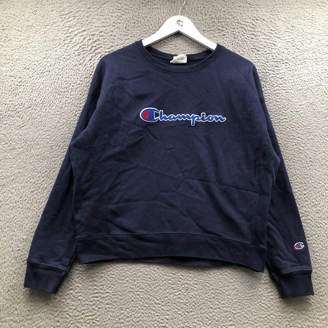 Navy blue champion online crewneck