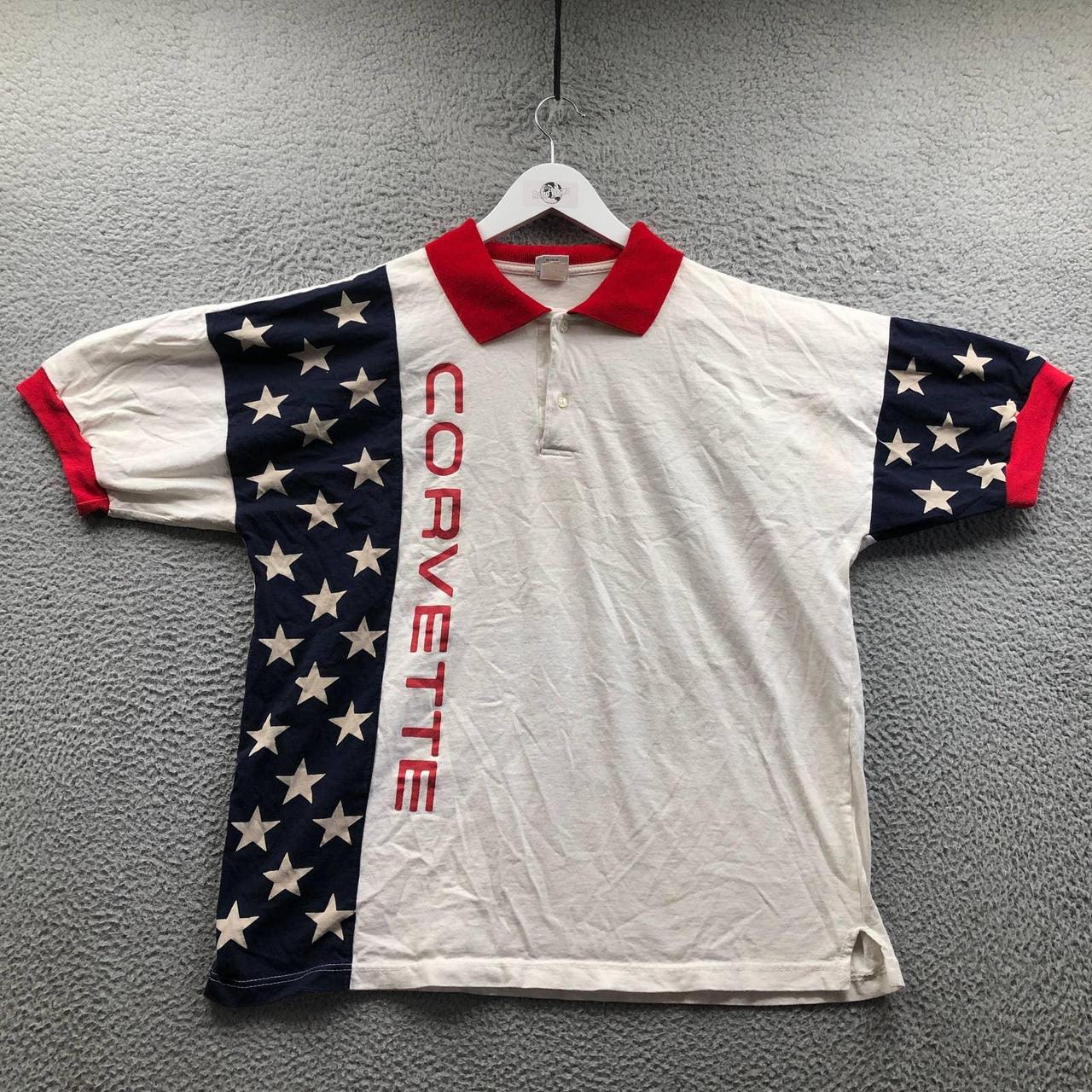 Small Grey USA Water Polo Tee with large Graphic on - Depop