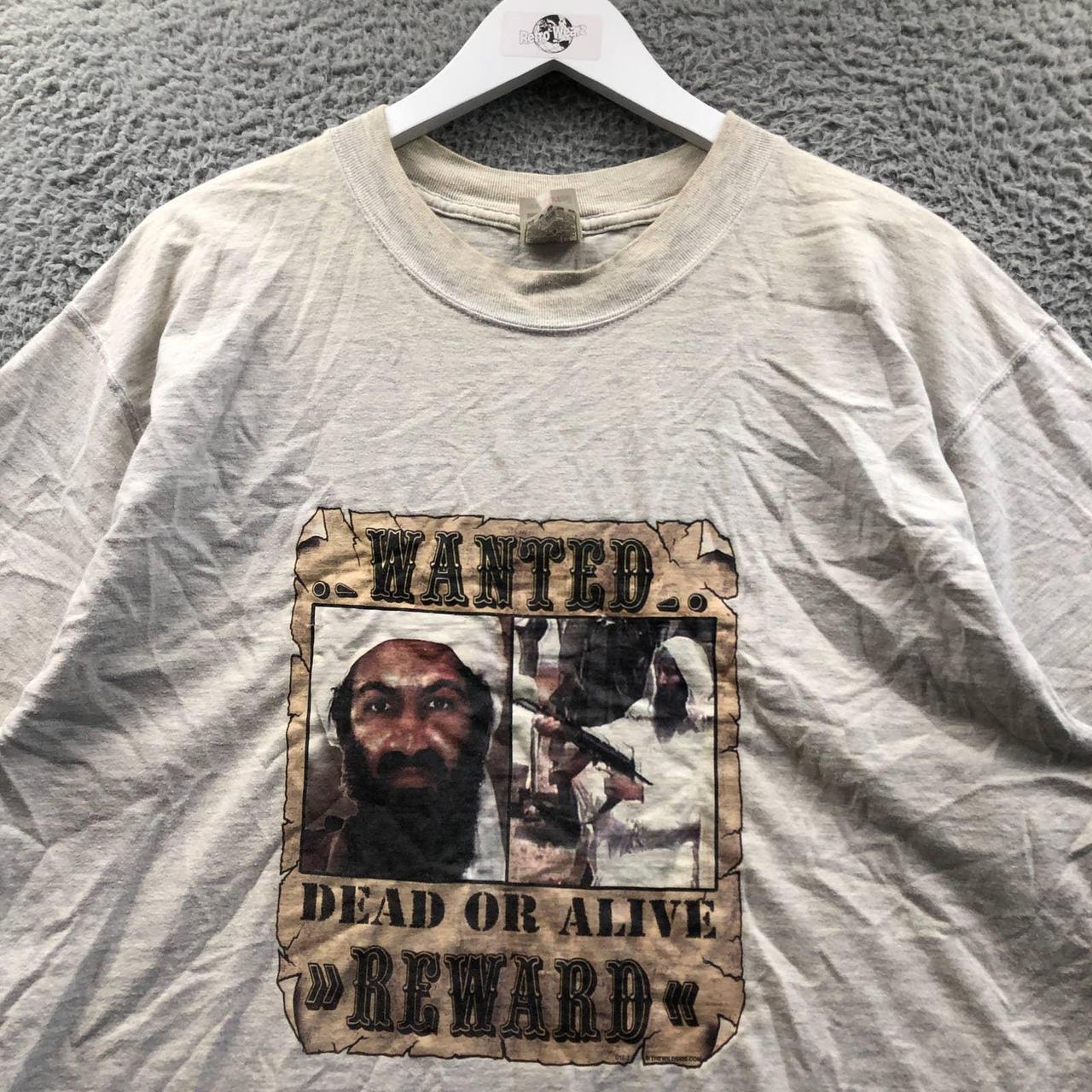WANTED osama bin laden” vintage tshirt - Depop