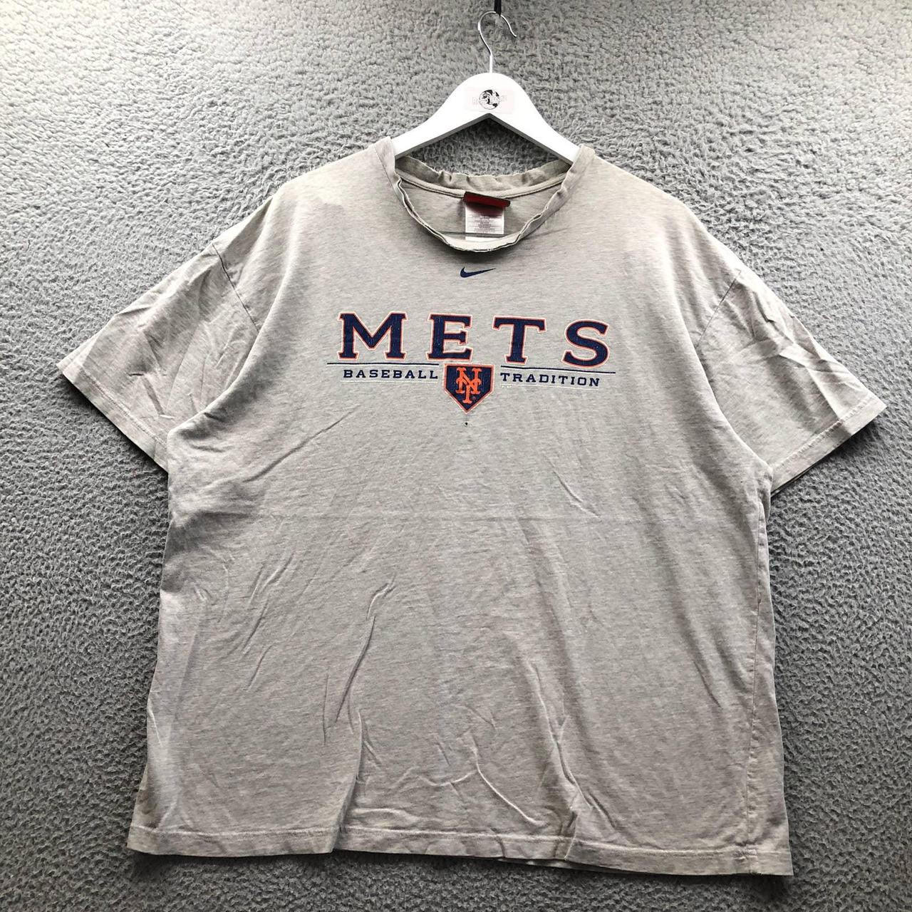 Vintage New York Mets tee in blue. From 2001. Mens - Depop