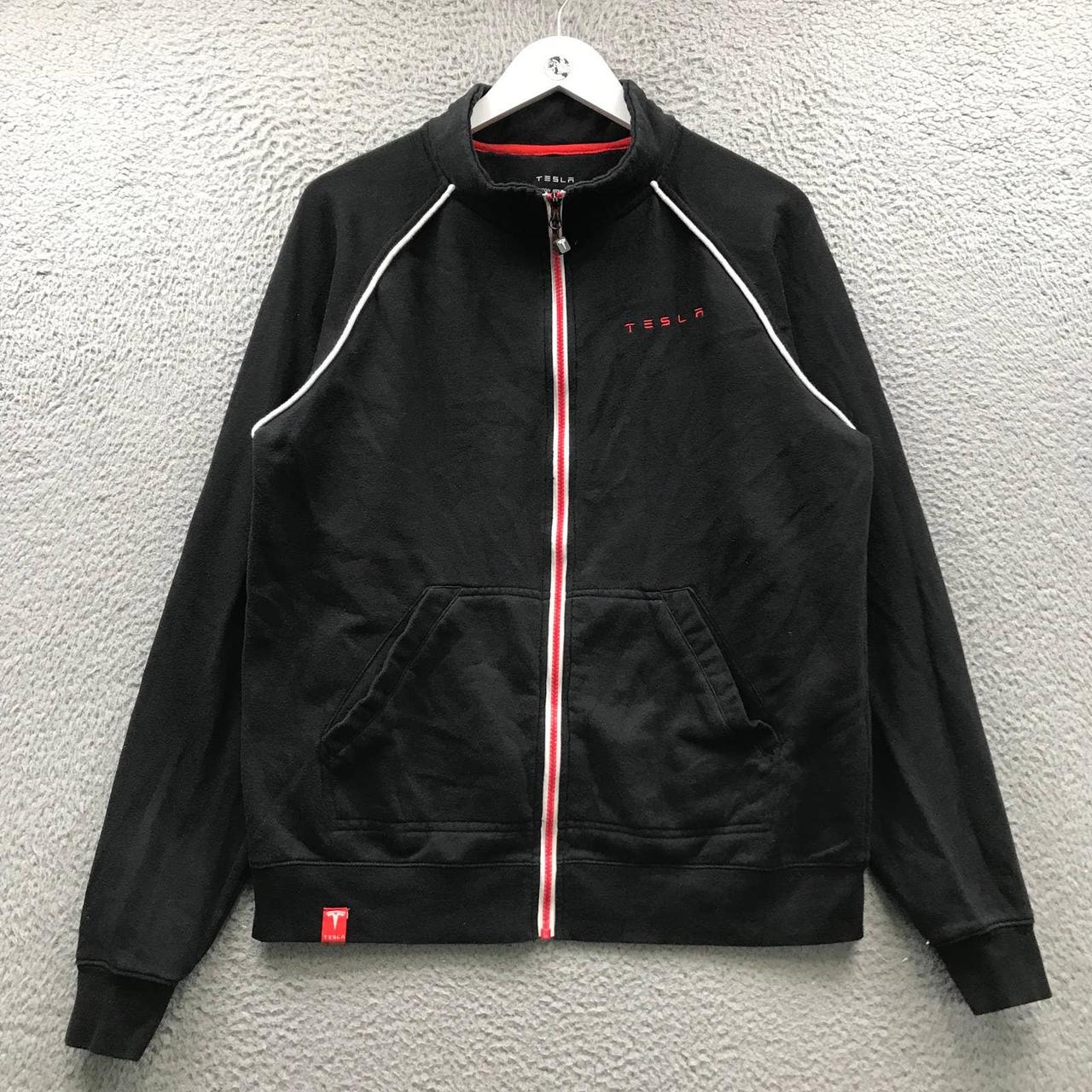 Tesla Track Sweatshirt Jacket Men s Size Large L Depop