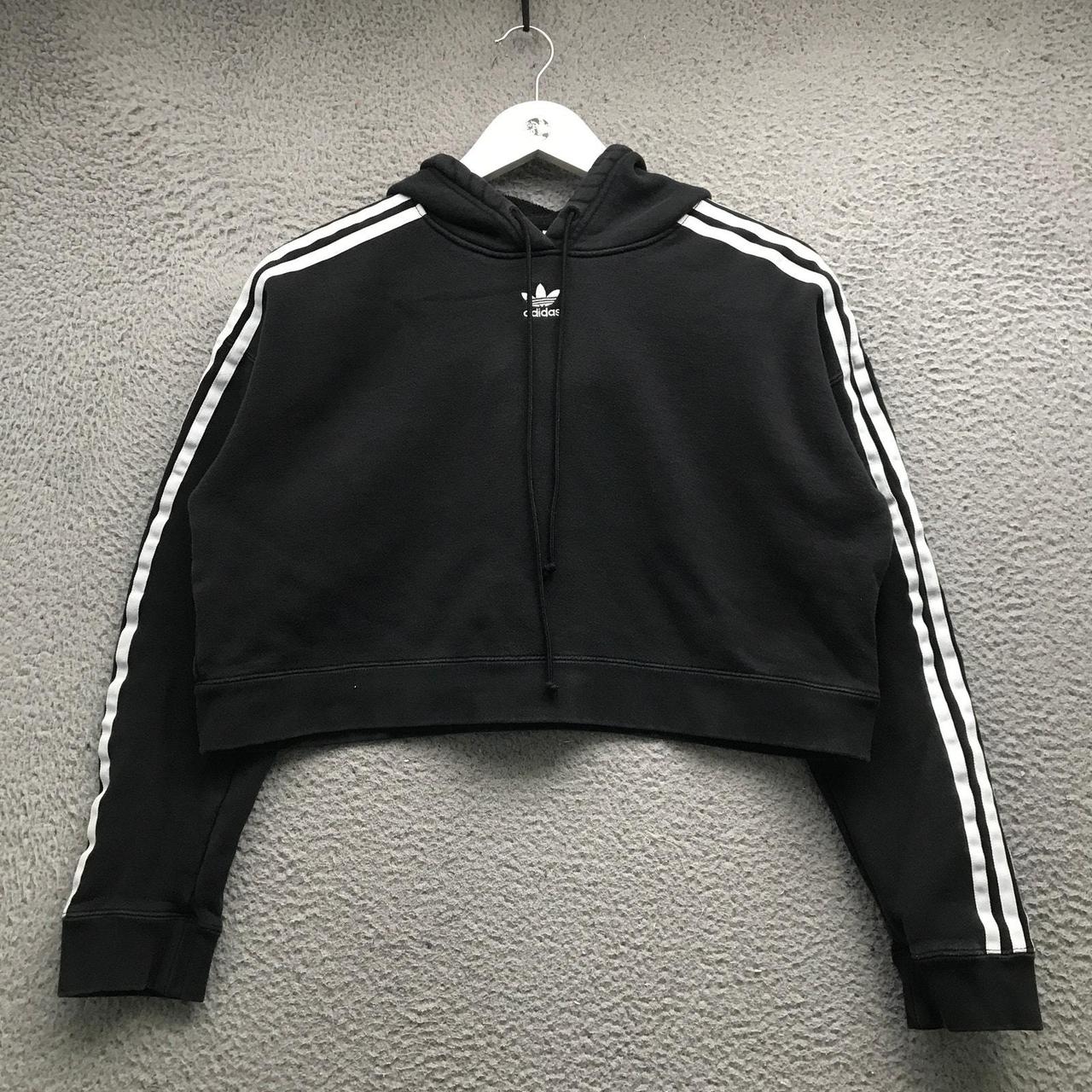 Adidas drawstring crop sweatshirt best sale