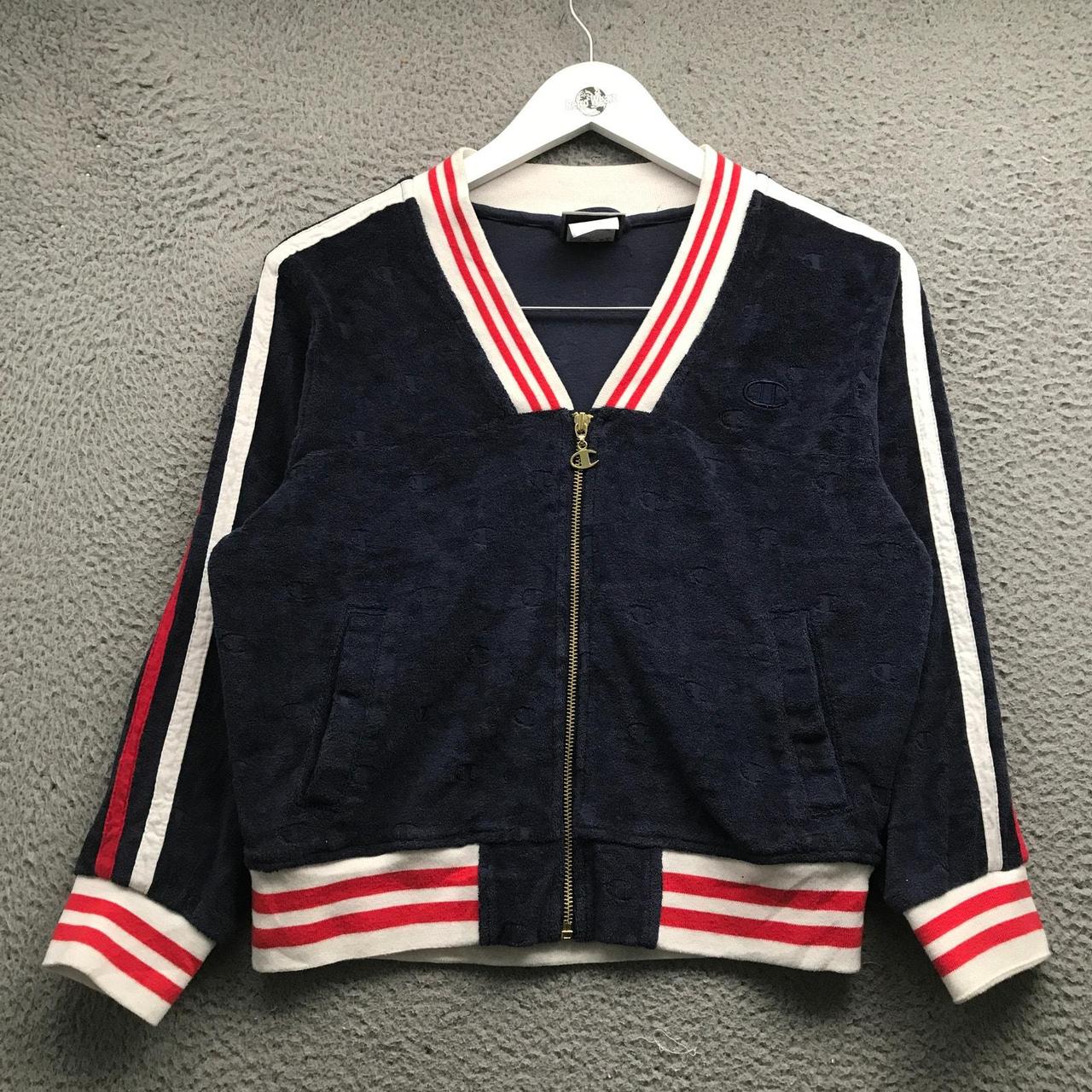 Champion sweater womens red navy best sale