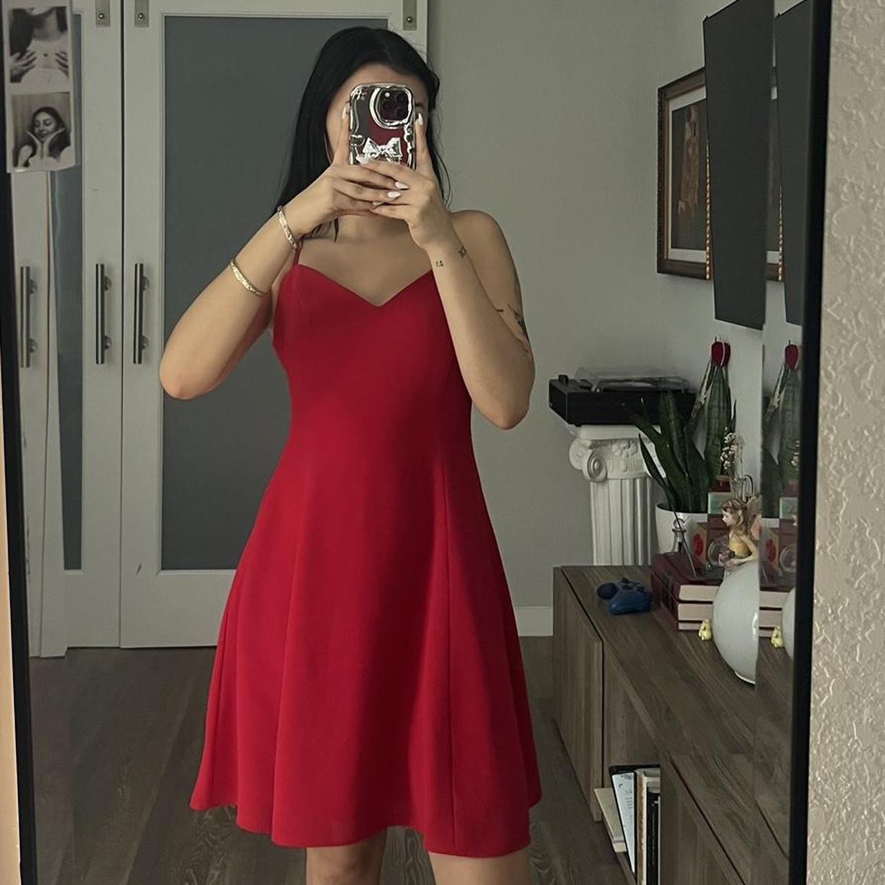 Cherry red cocktail dresses best sale