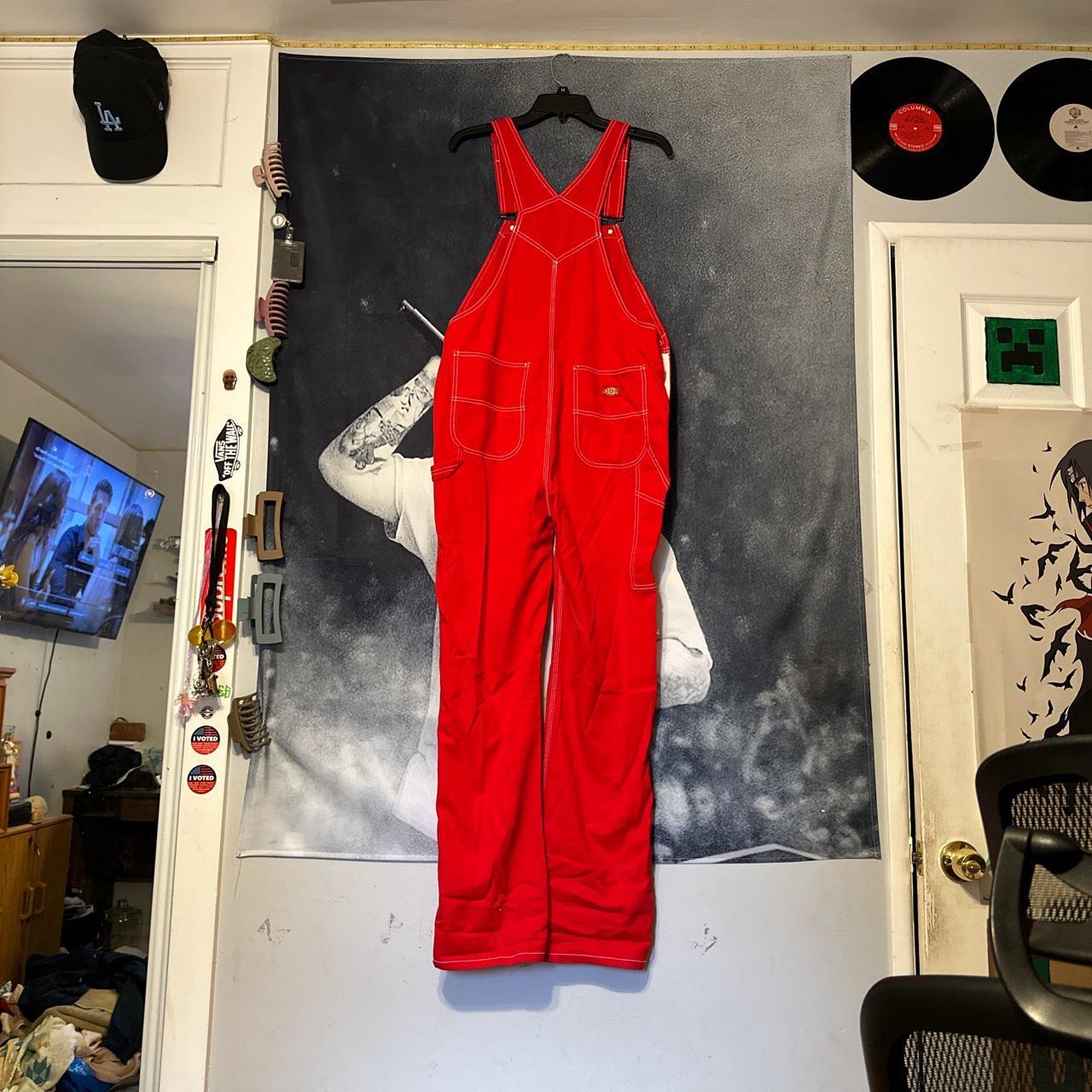 brand new red dickies overalls I bought them but... Depop
