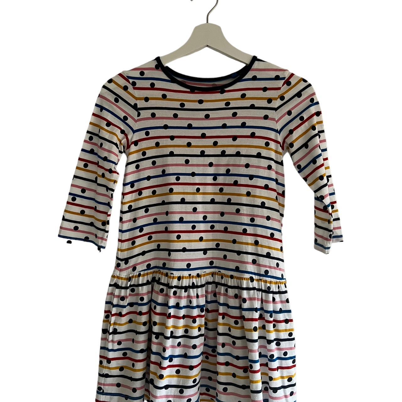 Boden Girls Multicolour Spots & Stripes Dress Age... Depop