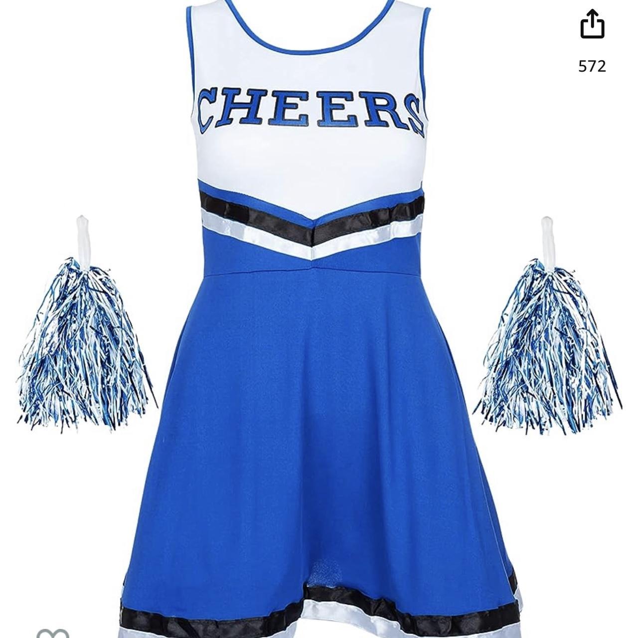 Cheerleader Halloween Costume Blue - Small (Fits... - Depop