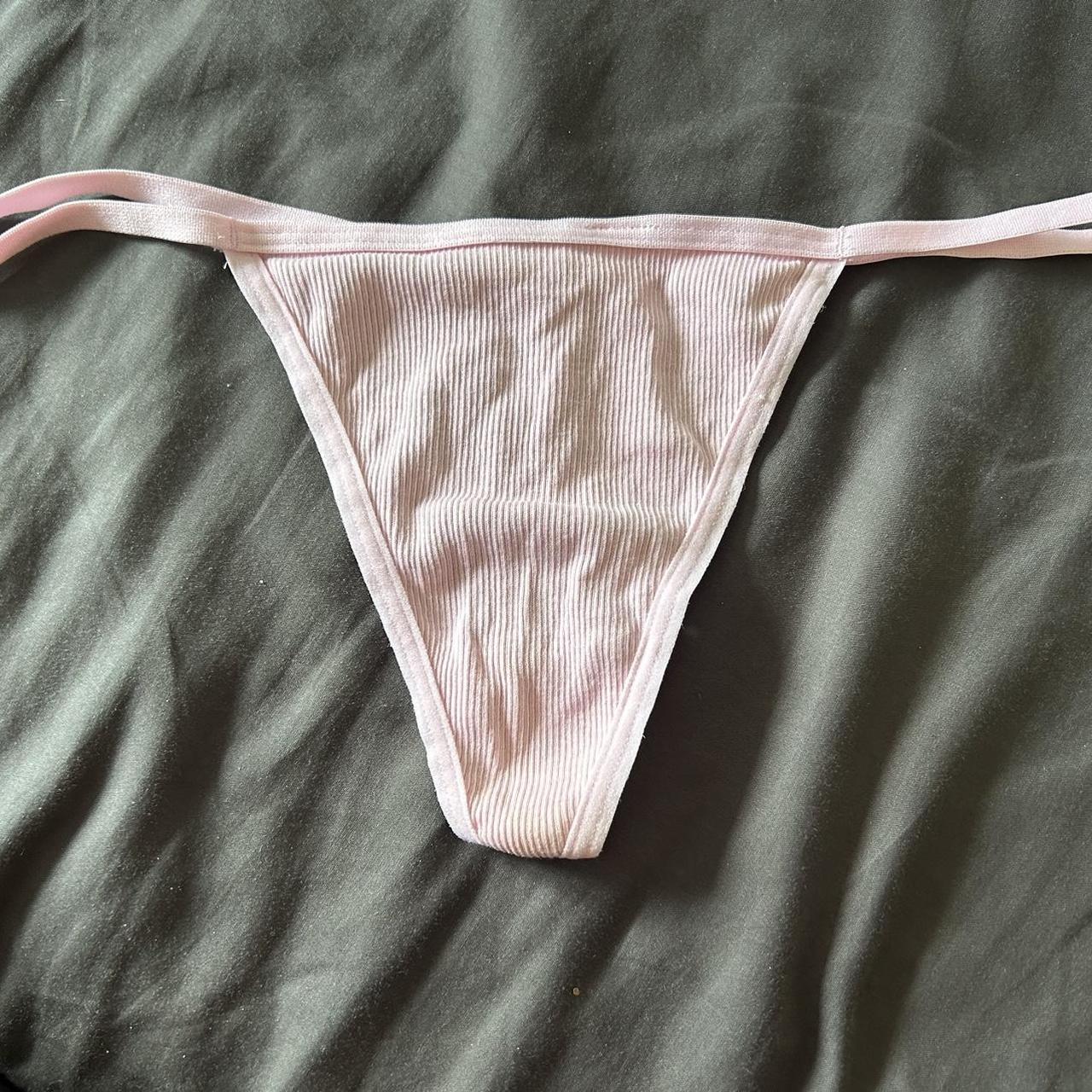 pink cotton g string thong message for more... - Depop