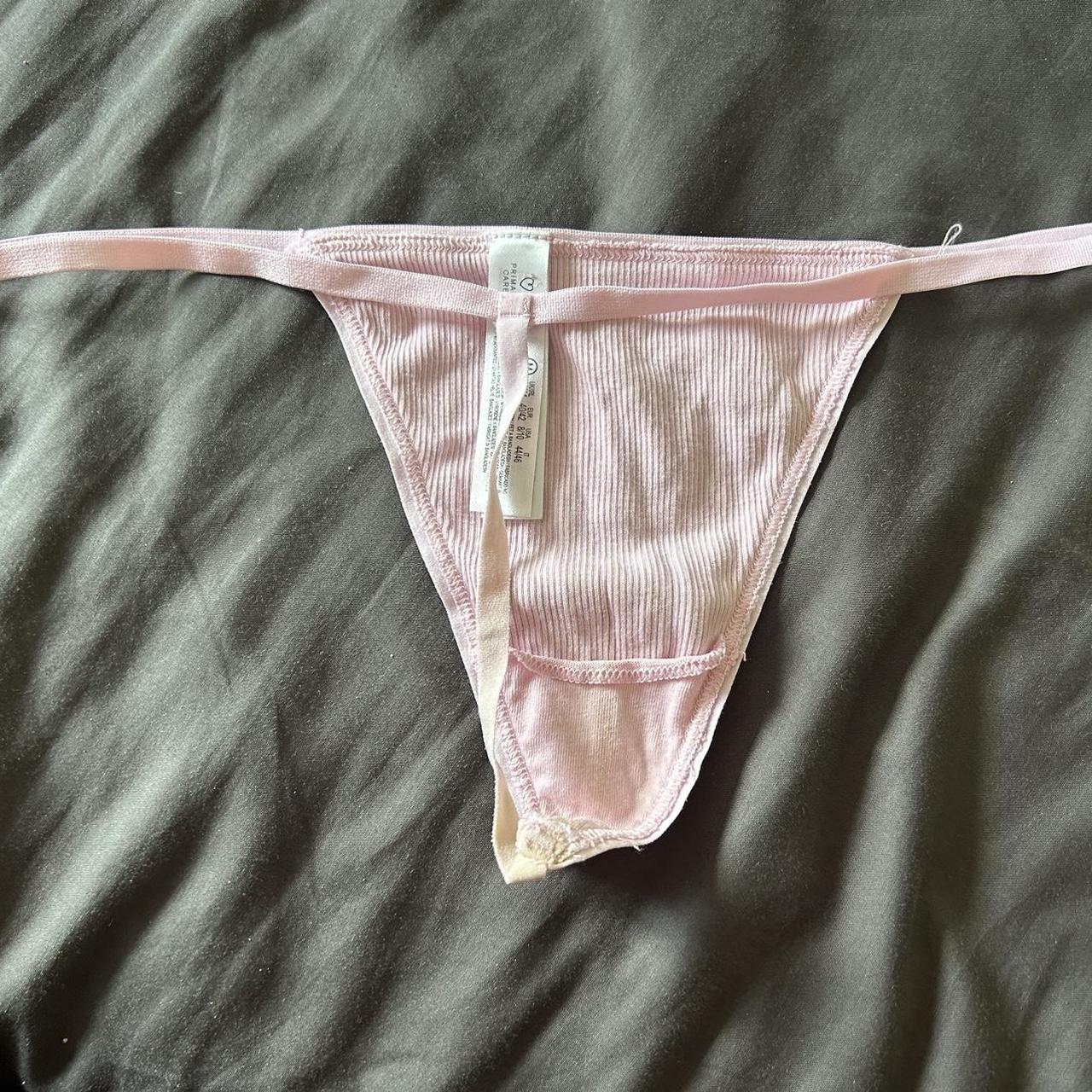 pink cotton g string thong message for more... - Depop