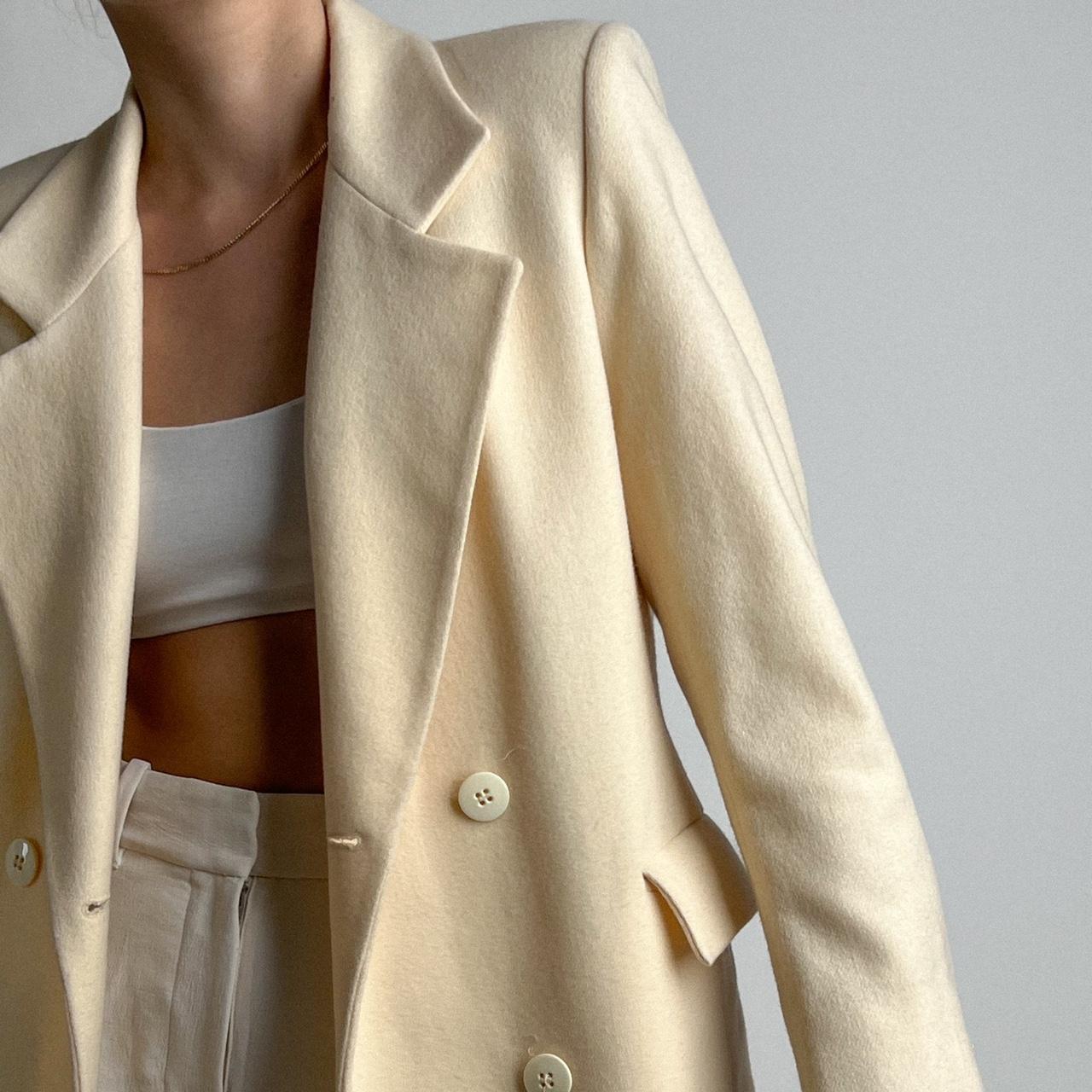 Vintage Cream Wool Coat A lovely neutral jacket... Depop