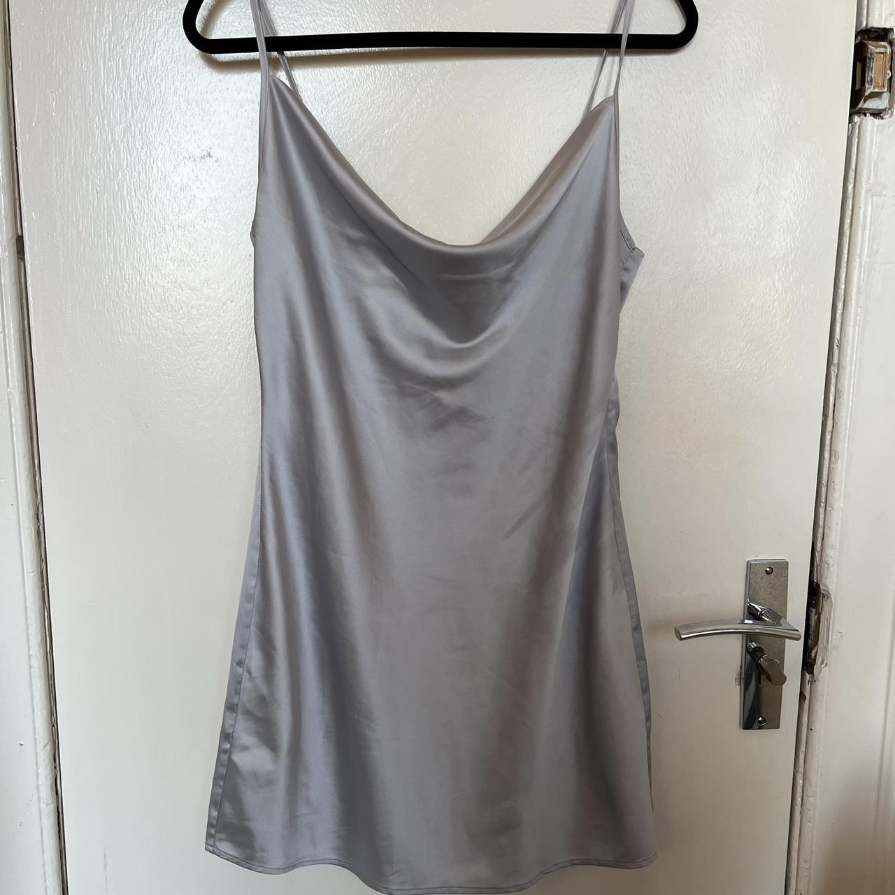 Stradivarius Women's Silver Dress | Depop