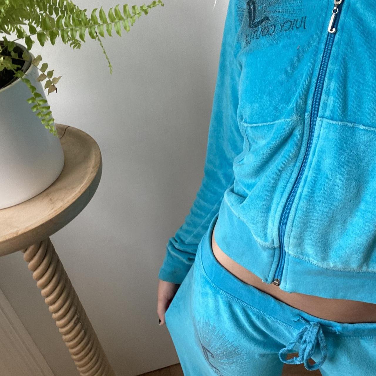 Bright blue vintage juicy couture velour Depop