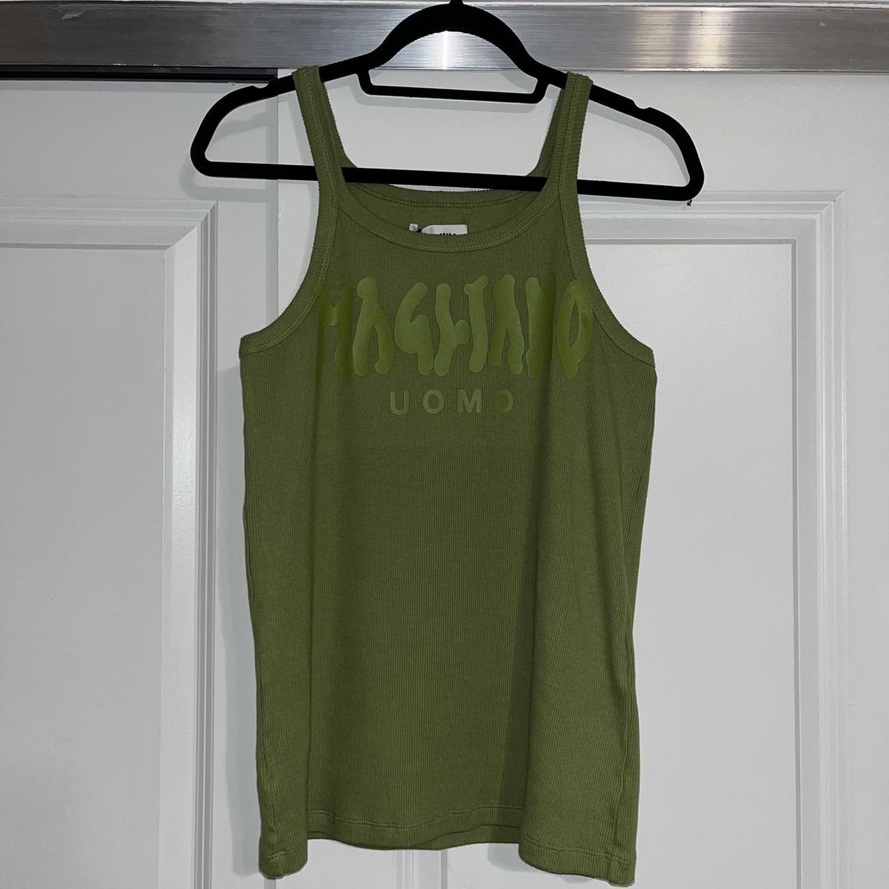 Made In Italy Army outlet Green Tank Top Size Large Boho