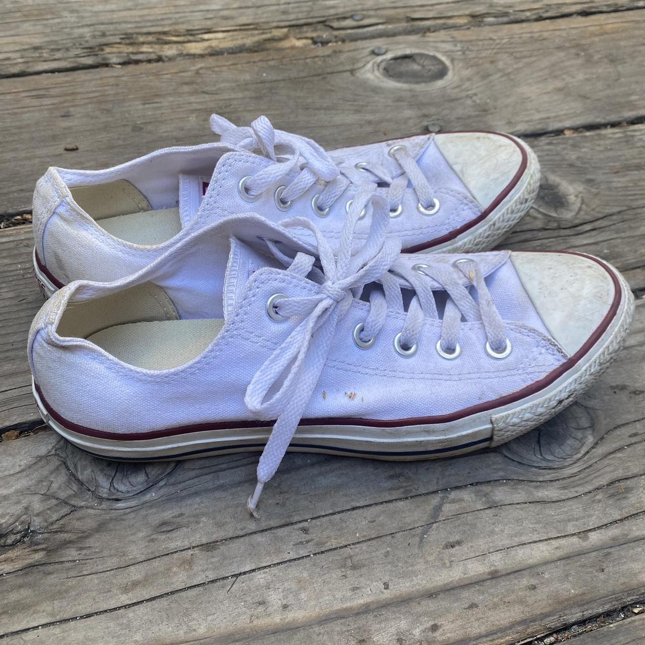 White low top converse Pretty solid condition Still... - Depop