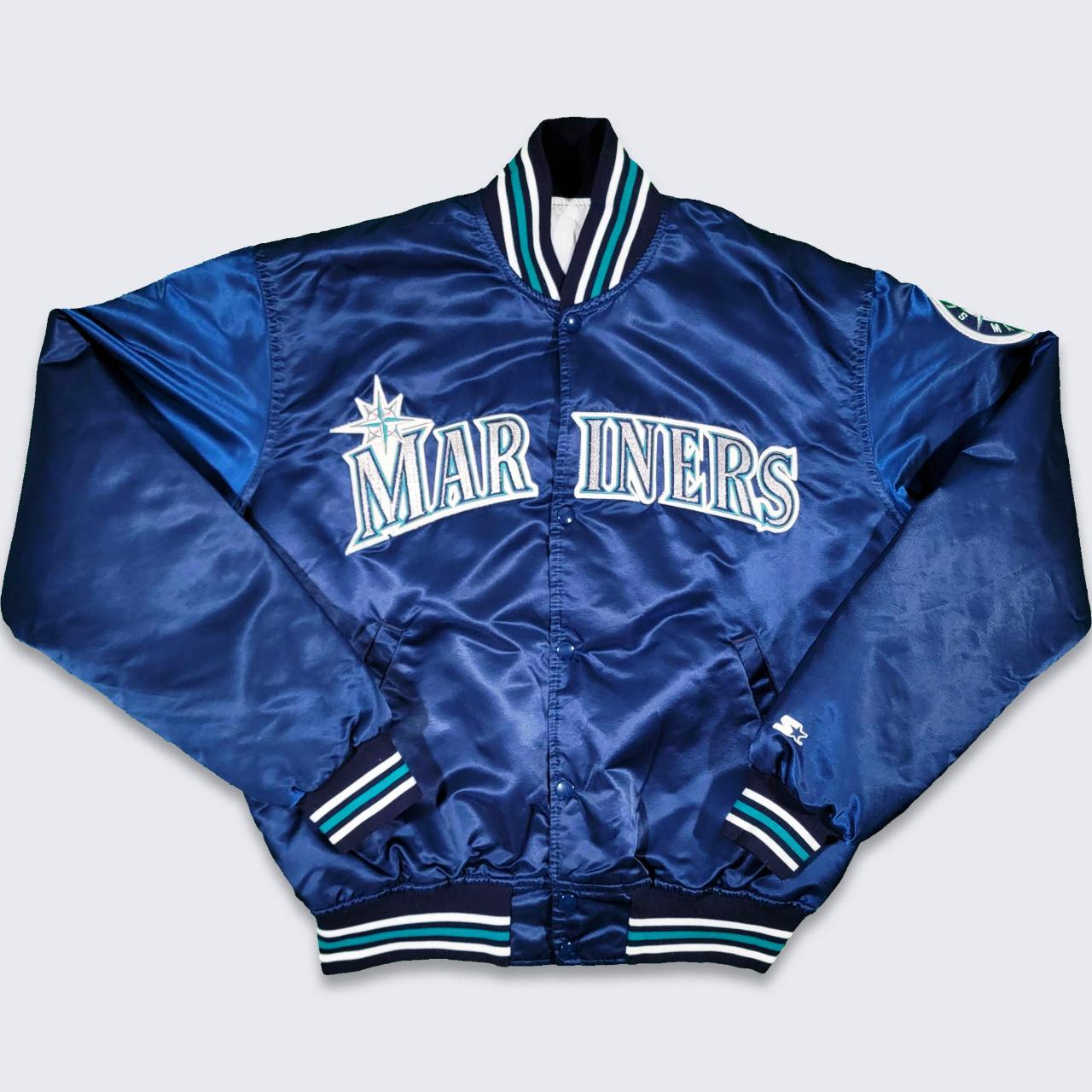 Seattle Mariners Vintage 90s Starter Satin Bomber... Depop