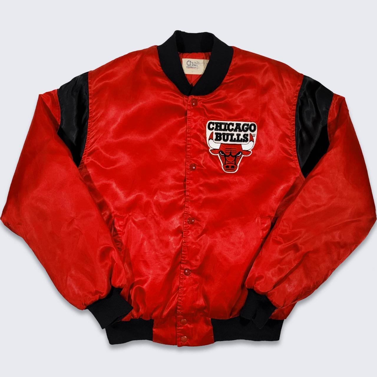 Chicago Bulls Vintage 80s Chalk Line Satin Bomber. Depop