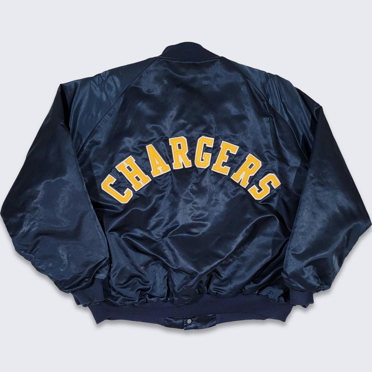 Vintage 80s Los Angeles LA Rams Chalk Line Satin Bomber Jacket