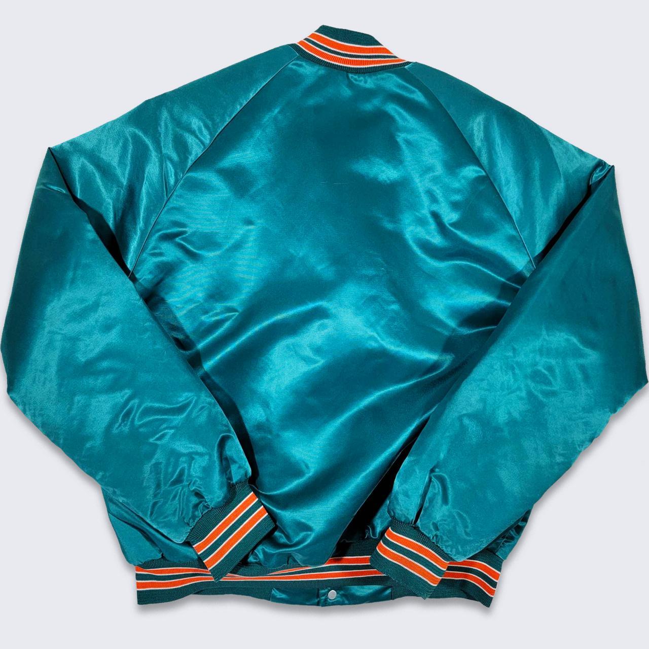 Vintage 1980s Dolphins Chalk Line satin jacket. - Depop