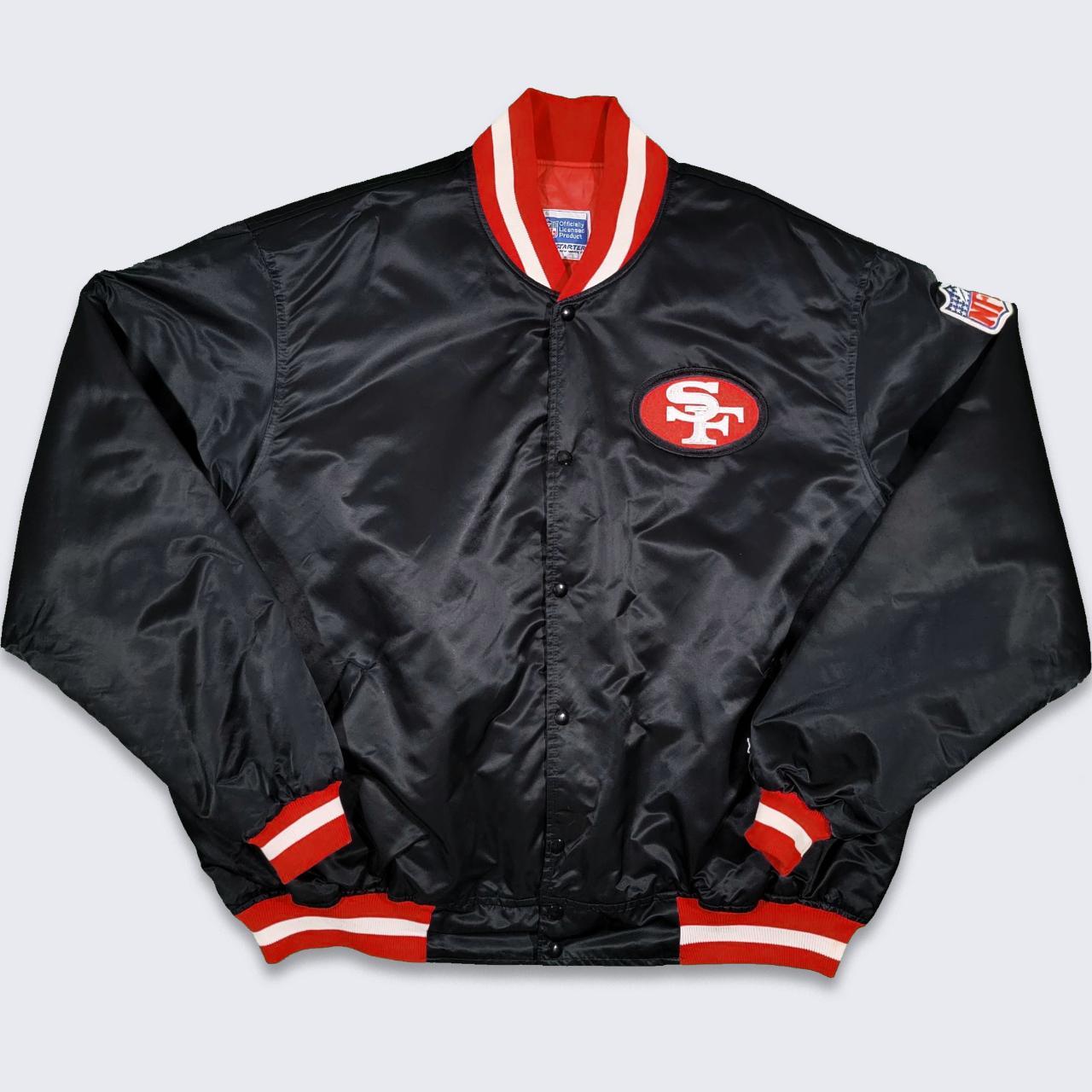 Vintage 80s NFL San Francisco 49ers Satin Bomber - Depop