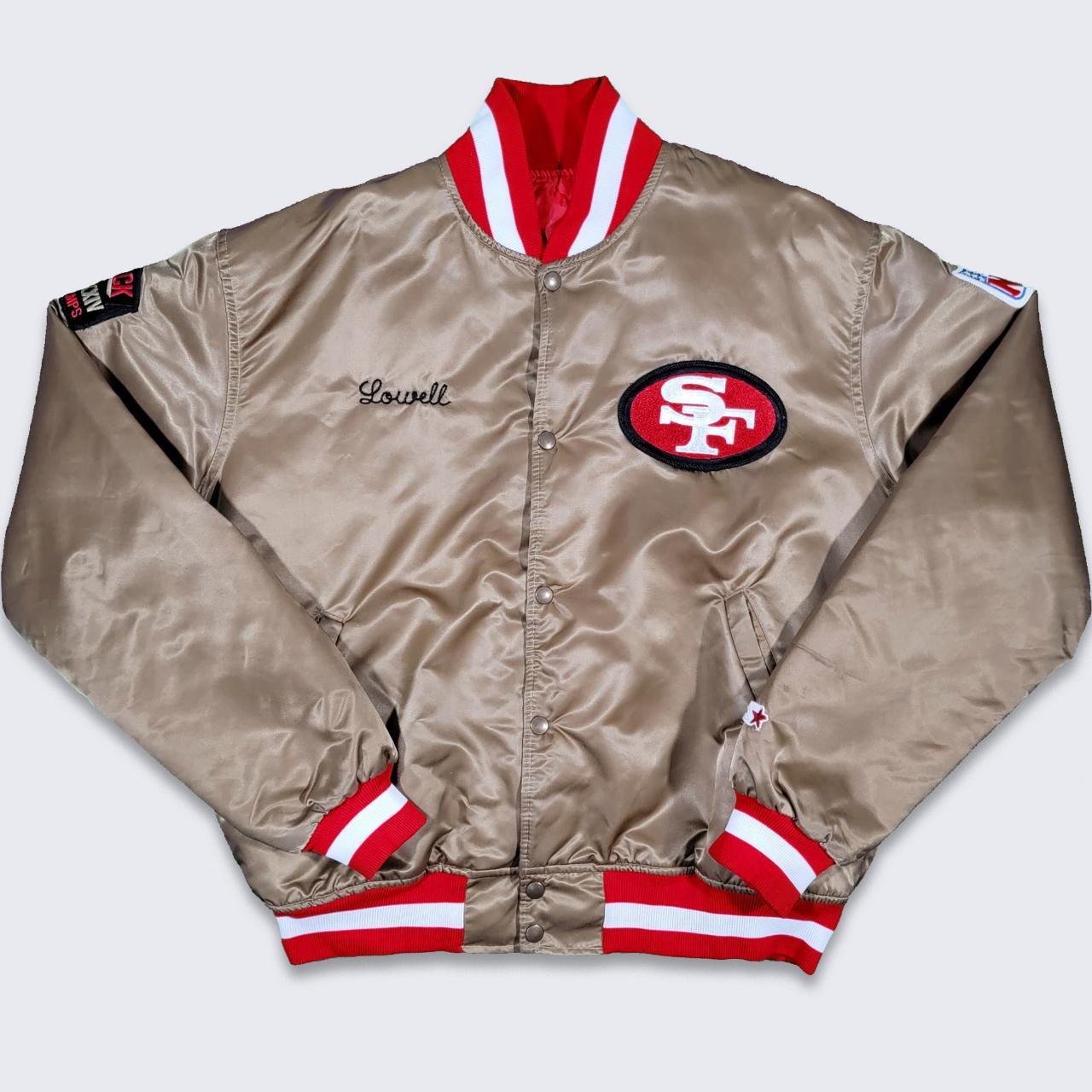 San Francisco 49ers Vintage 80s Starter Satin Bomber - Depop