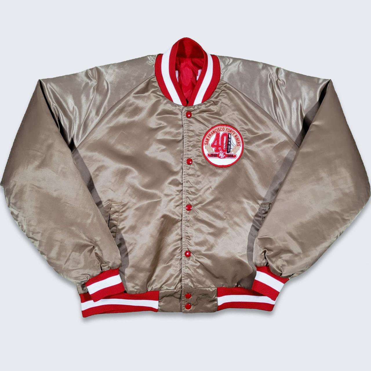 Vintage 80s NFL San Francisco 49ers Satin Bomber - Depop