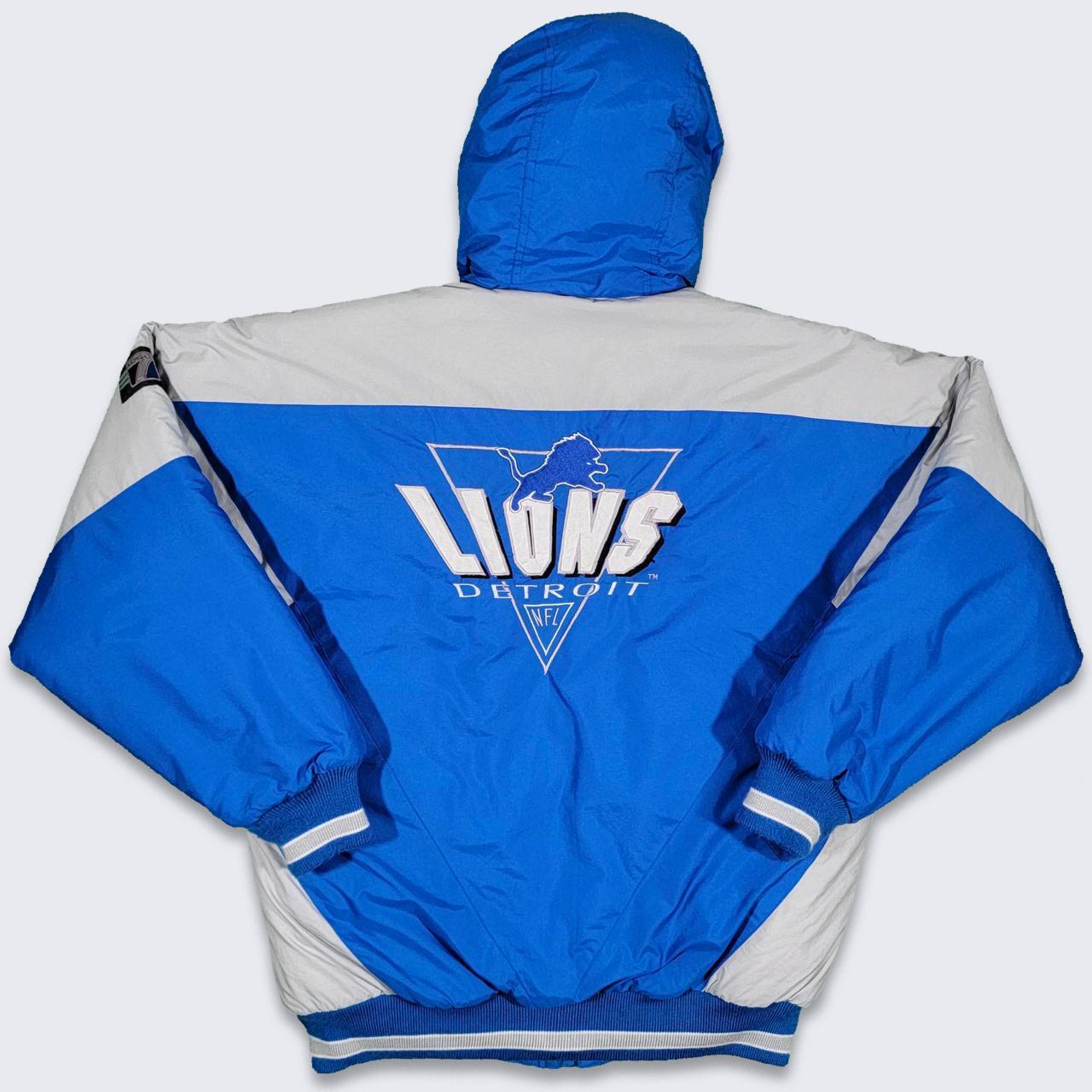 Detroit Lions Body Check Pullover Jacket by Vintage Detroit Collection