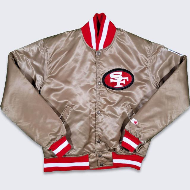 San Francisco 49ers Vintage 80s Starter Satin Bomber - Depop