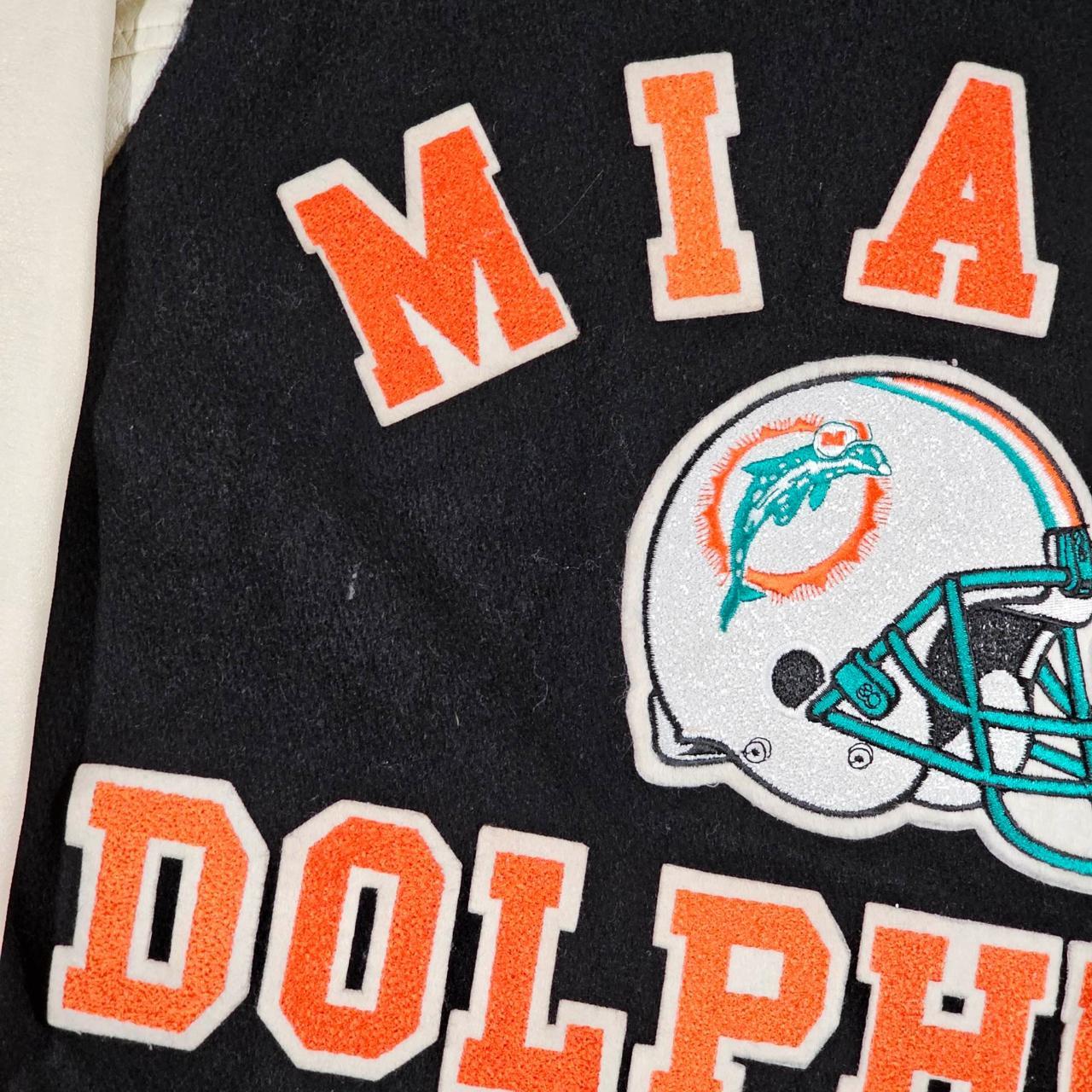 vintage chalk line miami dolphins varsity jacket. - Depop