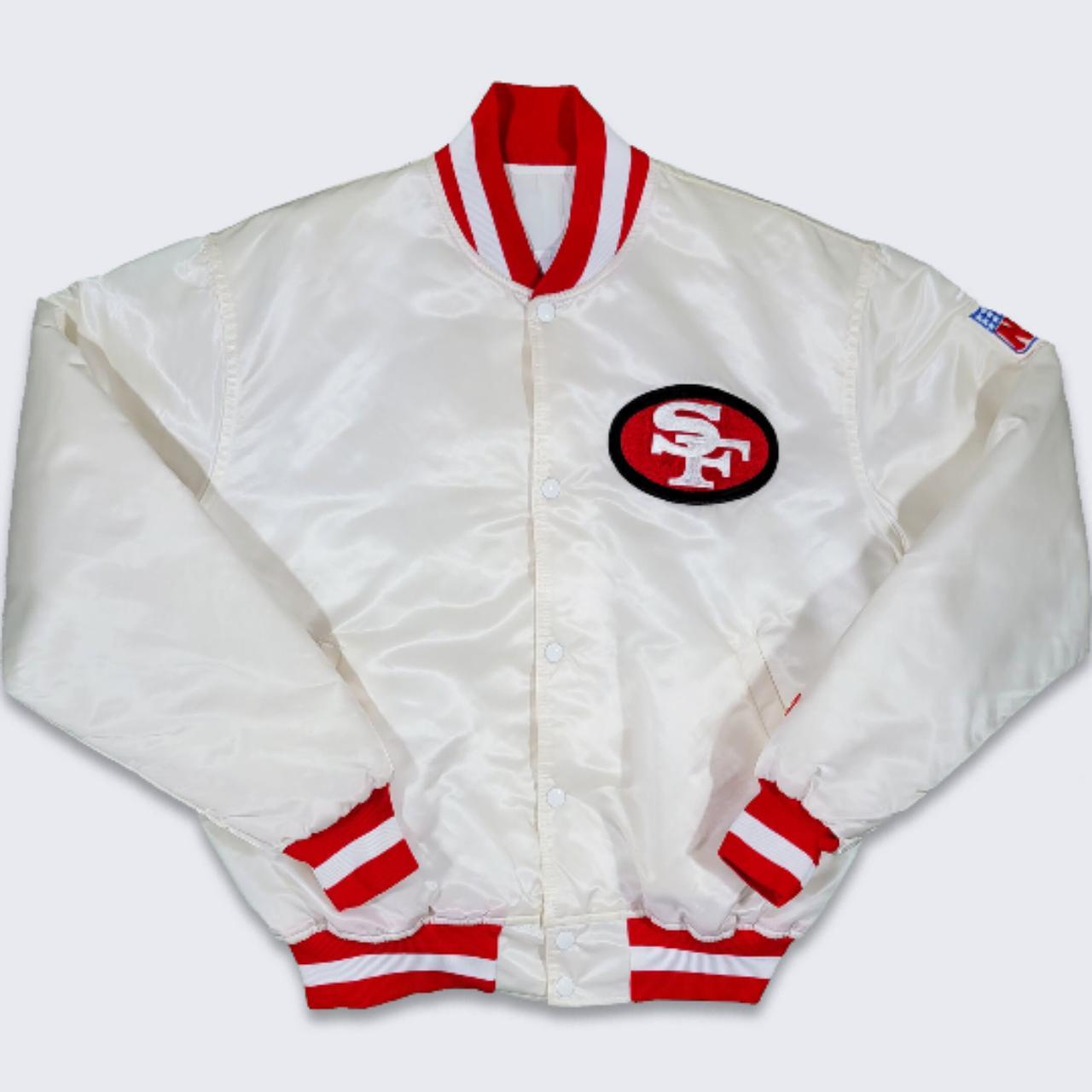 Vintage 80s NFL San Francisco 49ers Satin Bomber - Depop