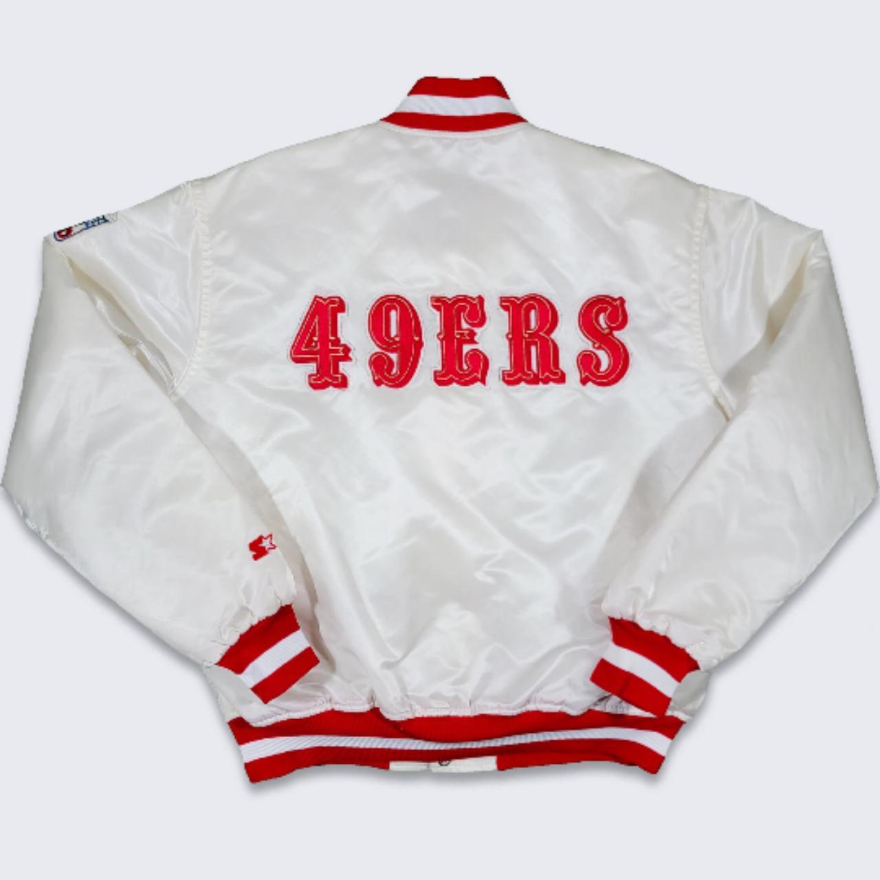 Vintage 80s NFL San Francisco 49ers Satin Bomber - Depop