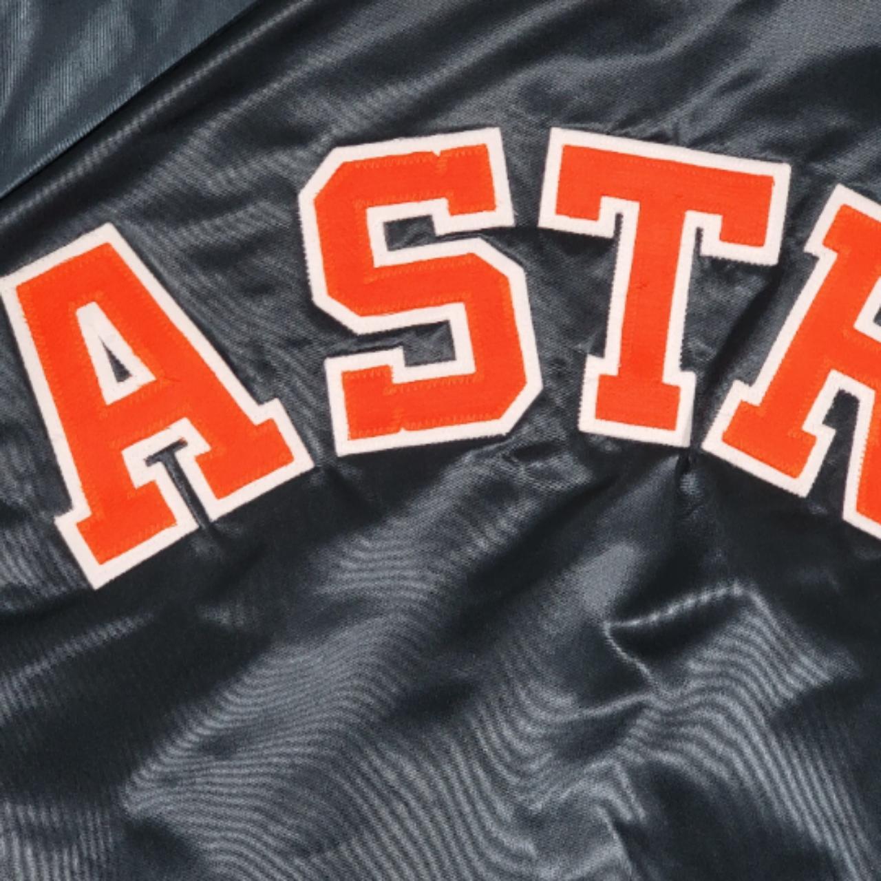 Houston Astros Vintage 80s Chalk Line Satin Bomber Jacket 