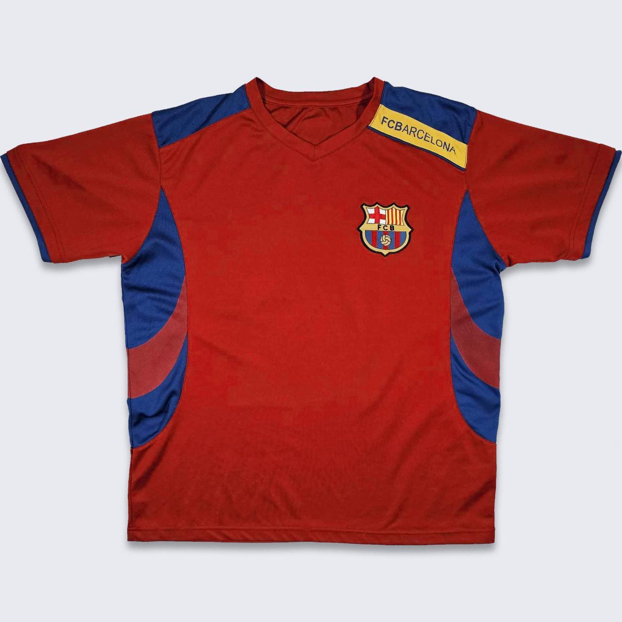 FC Barcelona Vintage Soccer Jersey Garnet Red &... - Depop