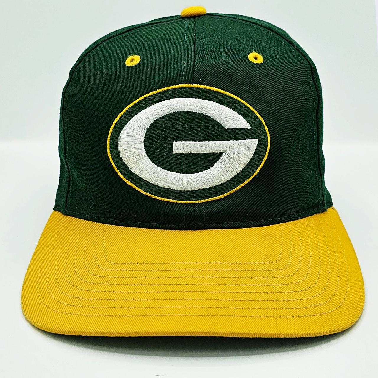 All leather Green Bay packers Hat Vintage Packers - Depop