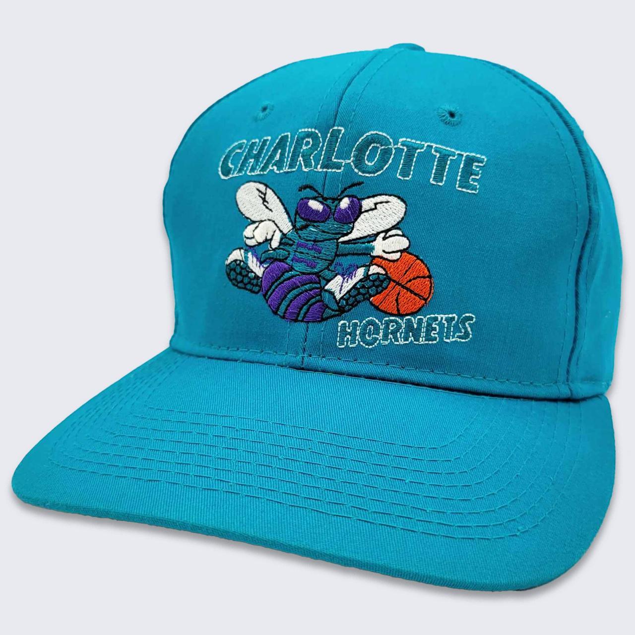 Charlotte Hornets Vintage 90s G Cap Snapback Hat... - Depop