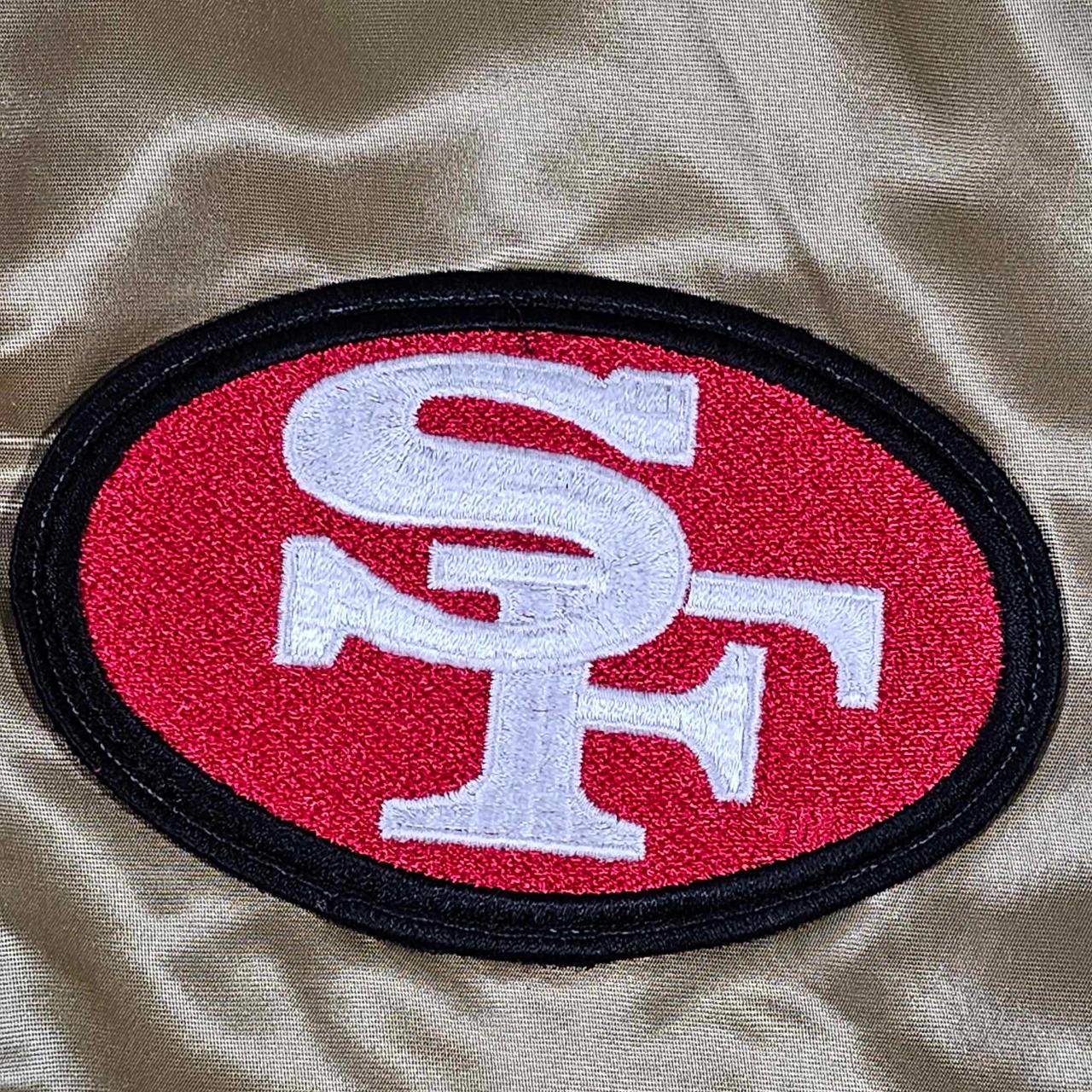 San Francisco 49ers Vintage 80s Chalk Line Satin Bomber Jacket -   Israel