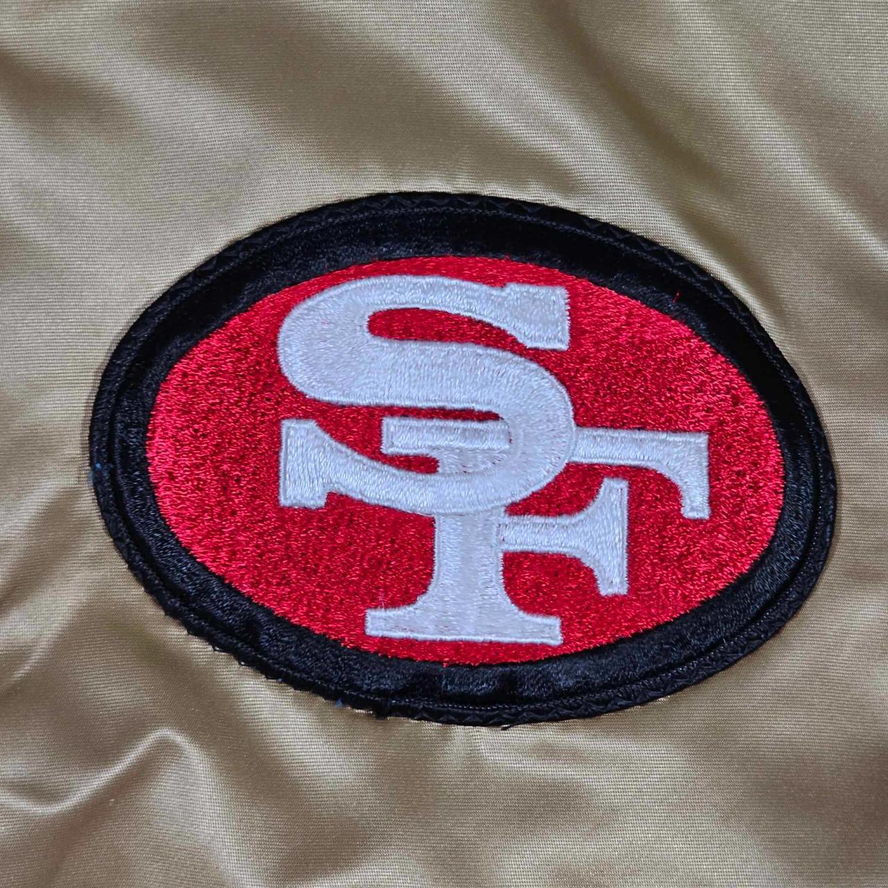 San Francisco 49ers Vintage 80s Chalk Line Satin Bomber Jacket -    Denmark