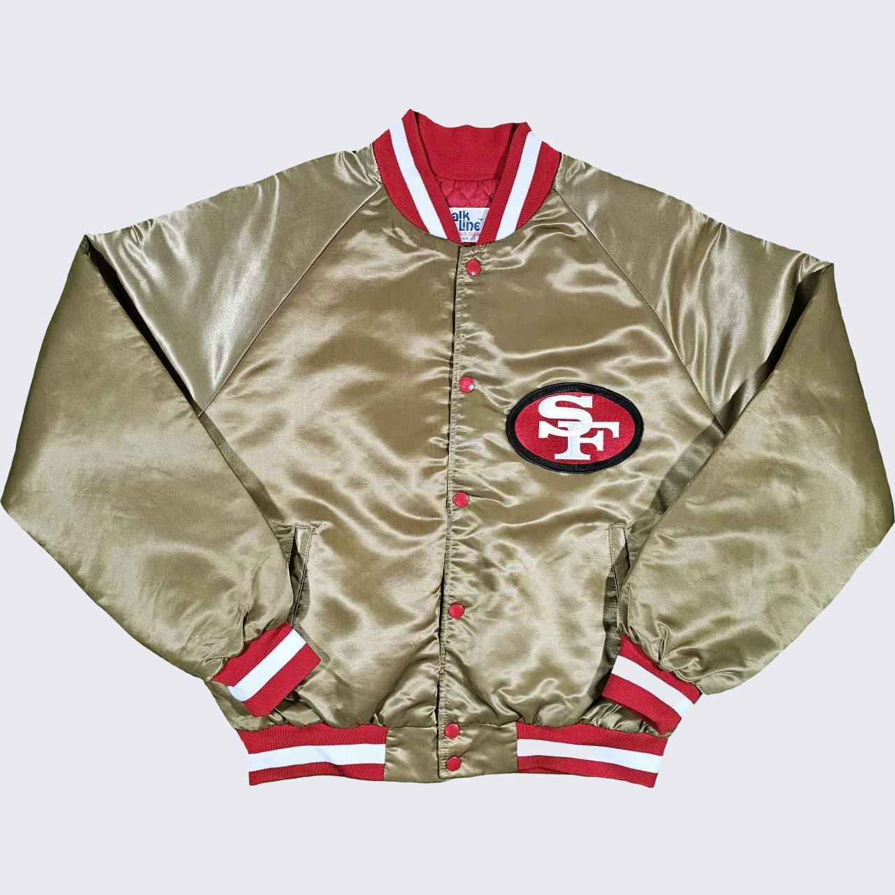 San Francisco 49ers Vintage 80s Chalk Line Satin - Depop