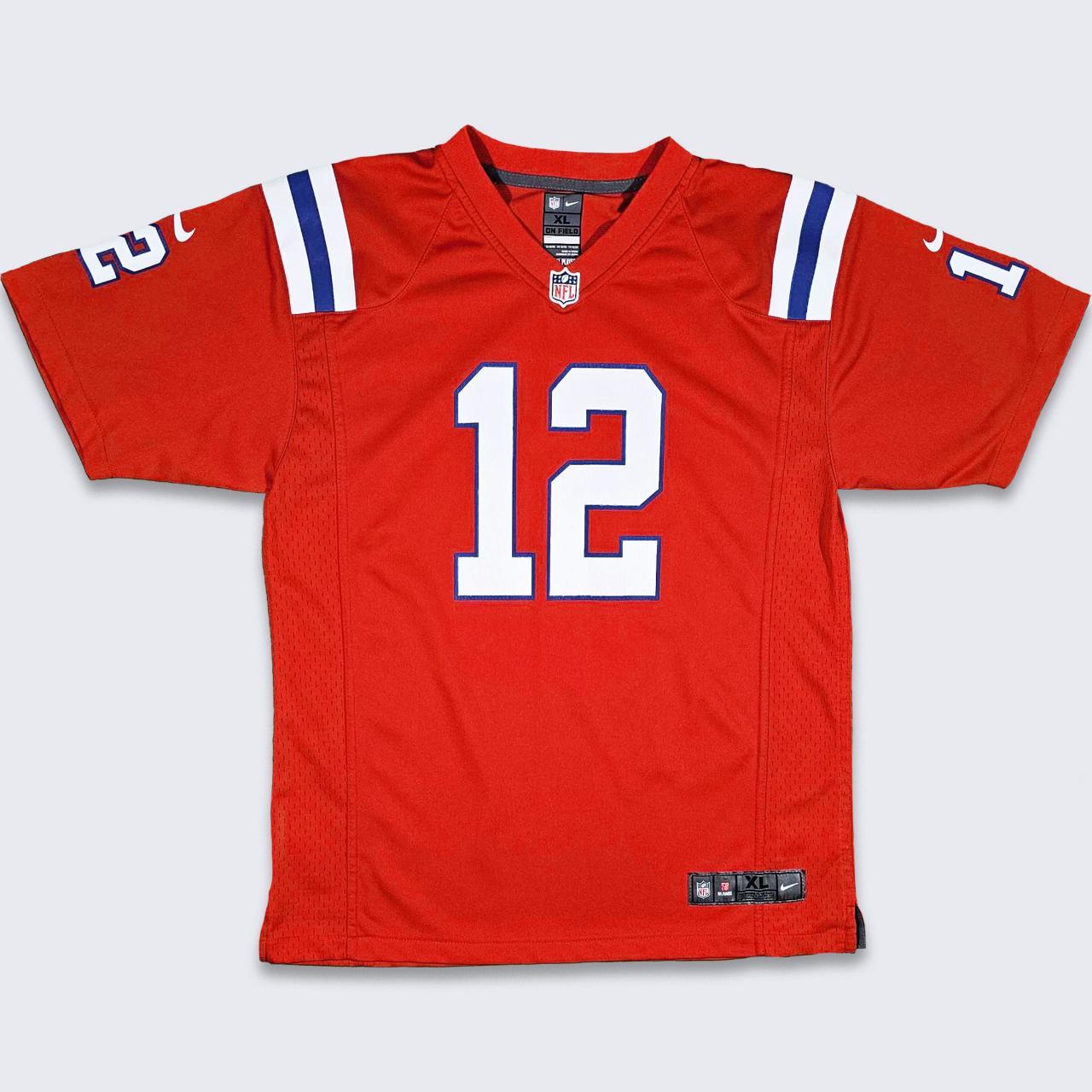 NEW ENGLAND PATRIOTS TOM BRADY NIKE WHITE NFL FOOTBALL JERSEY