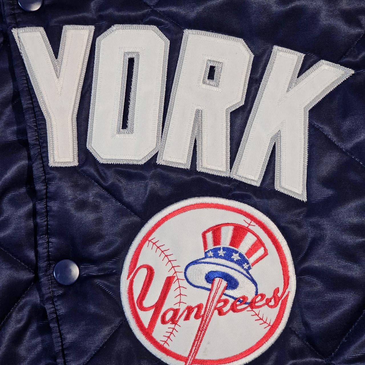 New York Yankees Vintage 90s Majestic Quilted Satin | Depop