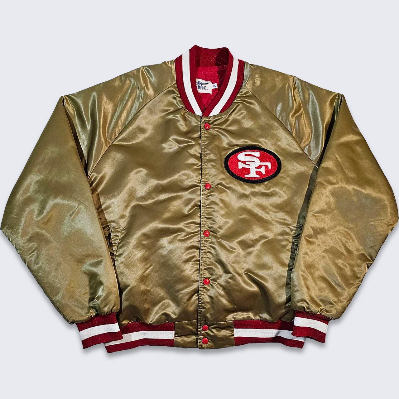 Vintage XXL chalk line stitched San Francisco 49ers jacket. In