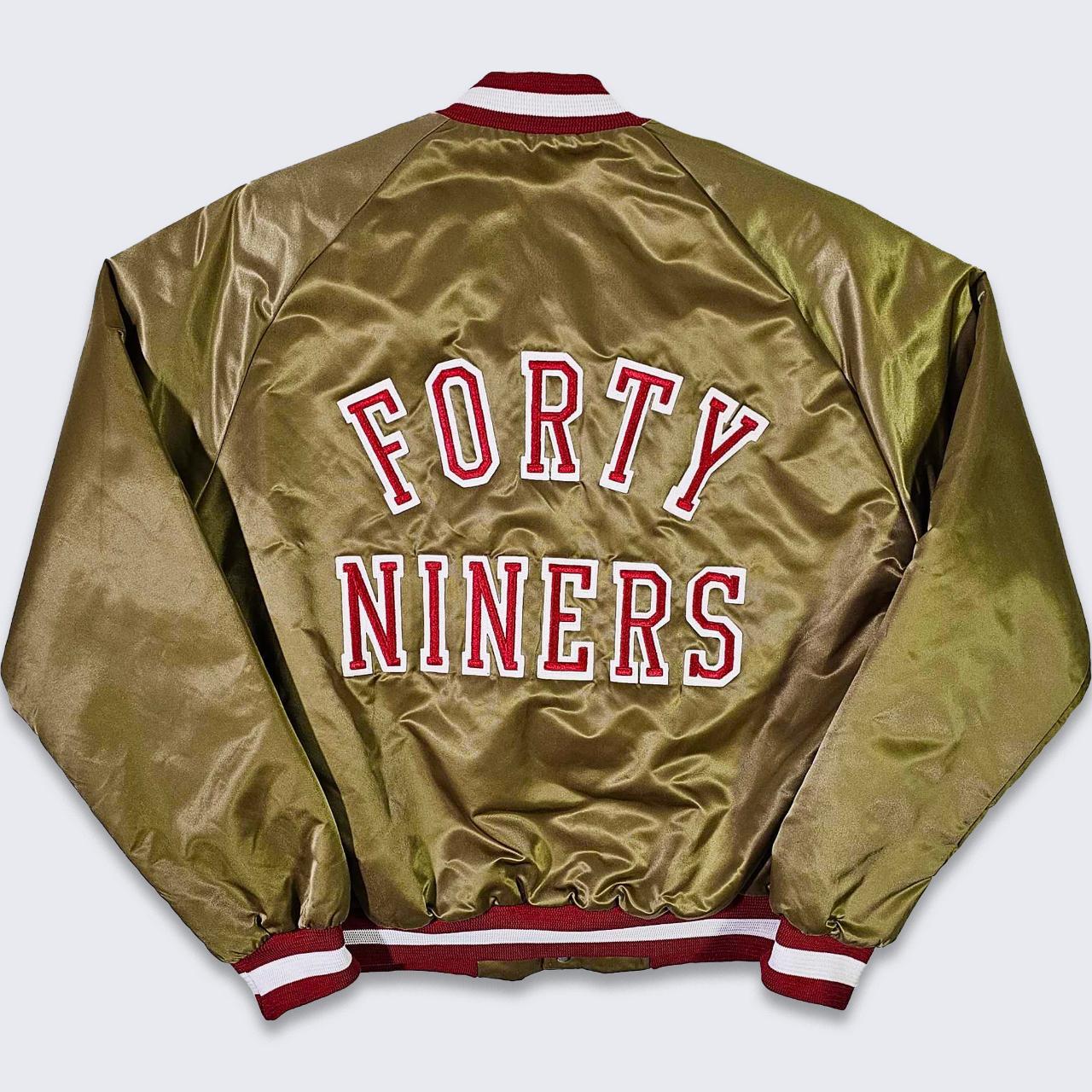 San Francisco 49ers Vintage 90s Locker Line Satin... - Depop