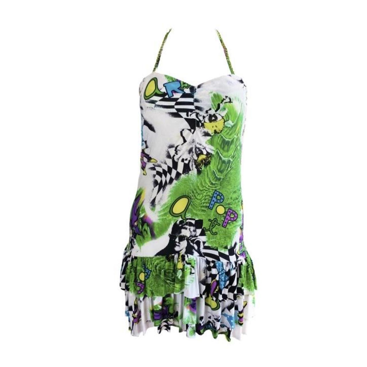 Printed Blumarine backless dress. The coolest | Depop