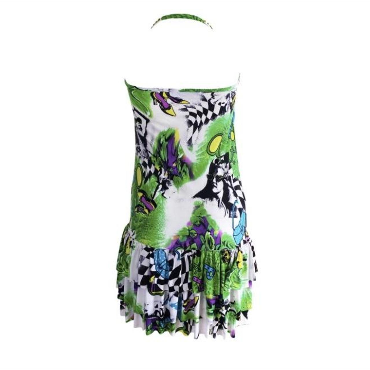 Printed Blumarine backless dress. The coolest | Depop