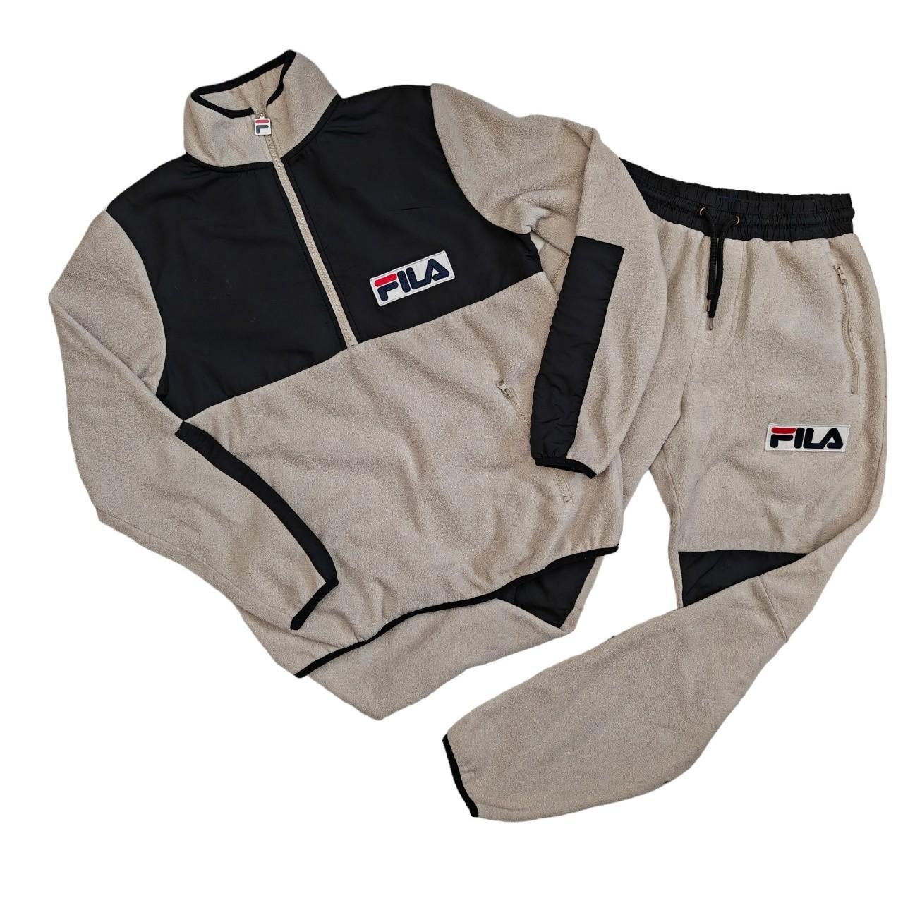 Fila Fleece Tracksuit 2 piece comprising half zip Depop