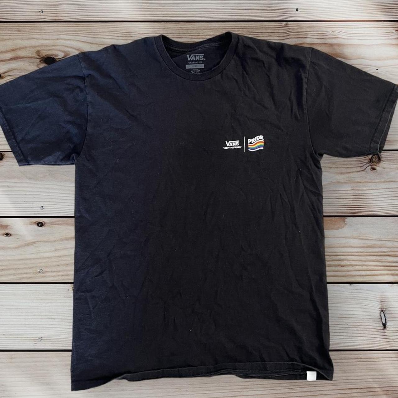 Vans Pride black t-shirt SIZE LARGE 19”W x... - Depop