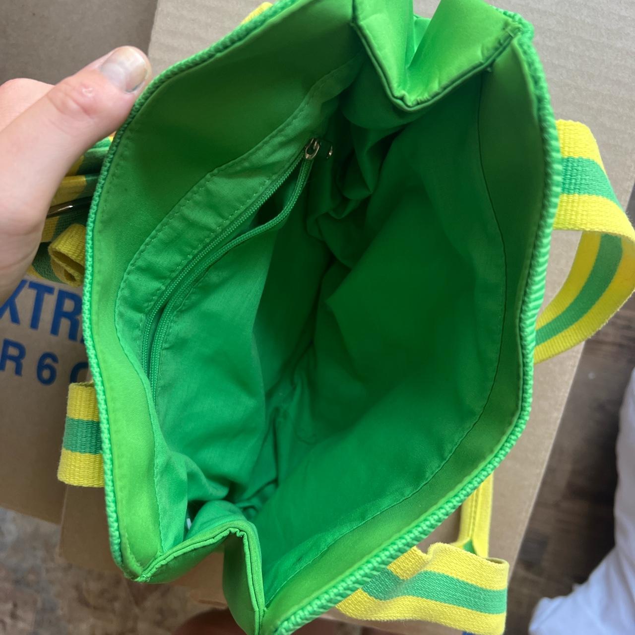 Women's Green and Yellow Bag Depop