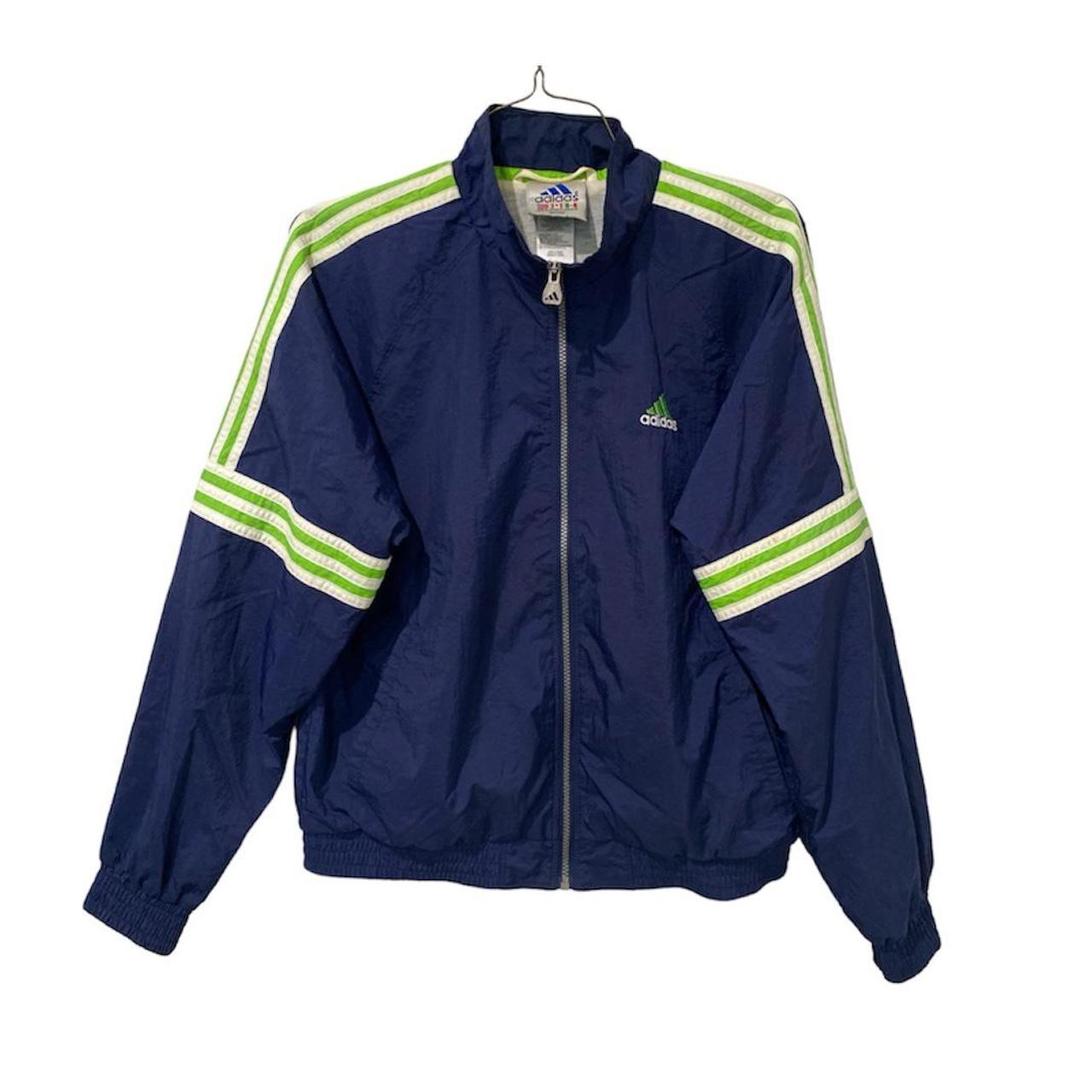 90s adidas アディダス Navy x Green Nylon JKT 90s adidas アディダス Navy x Green Nylon JKT