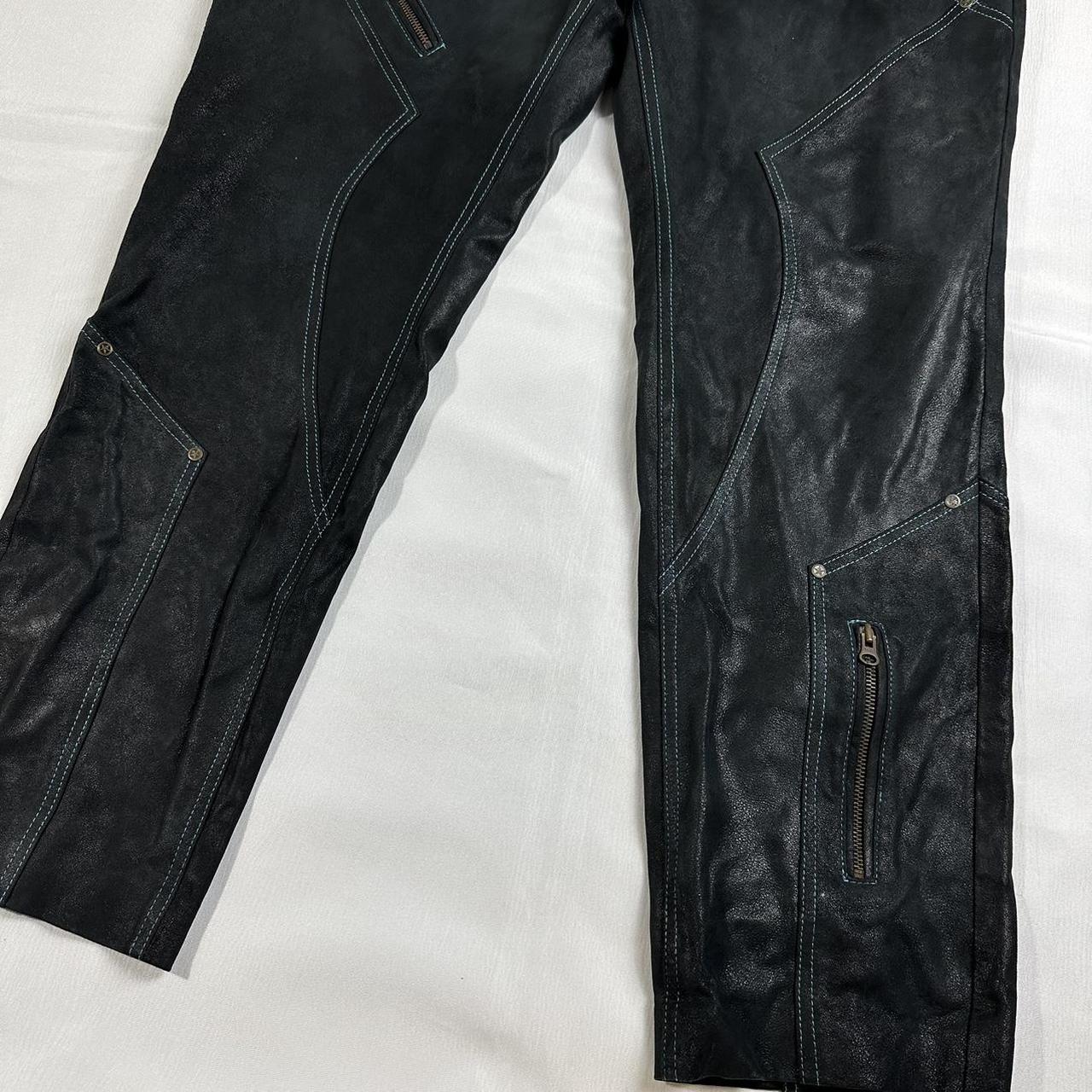 🔥Custom LeatherCult Suede Leather Pants🔥 •SIZE 38x28... - Depop