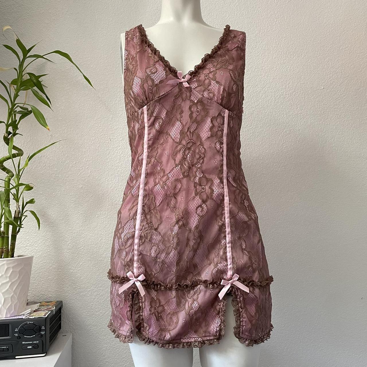 Delia's Women's Pink and Brown Dress