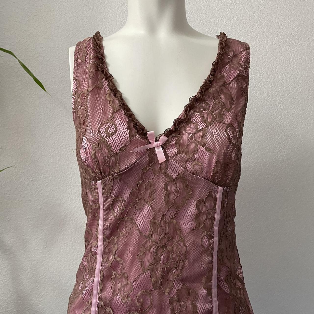 Delia's Women's Pink and Brown Dress (2)